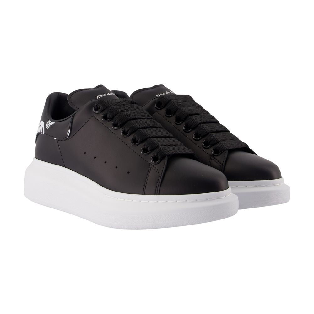 Oversized Sneakers - Alexander Mcqueen - Leder - Schwarz