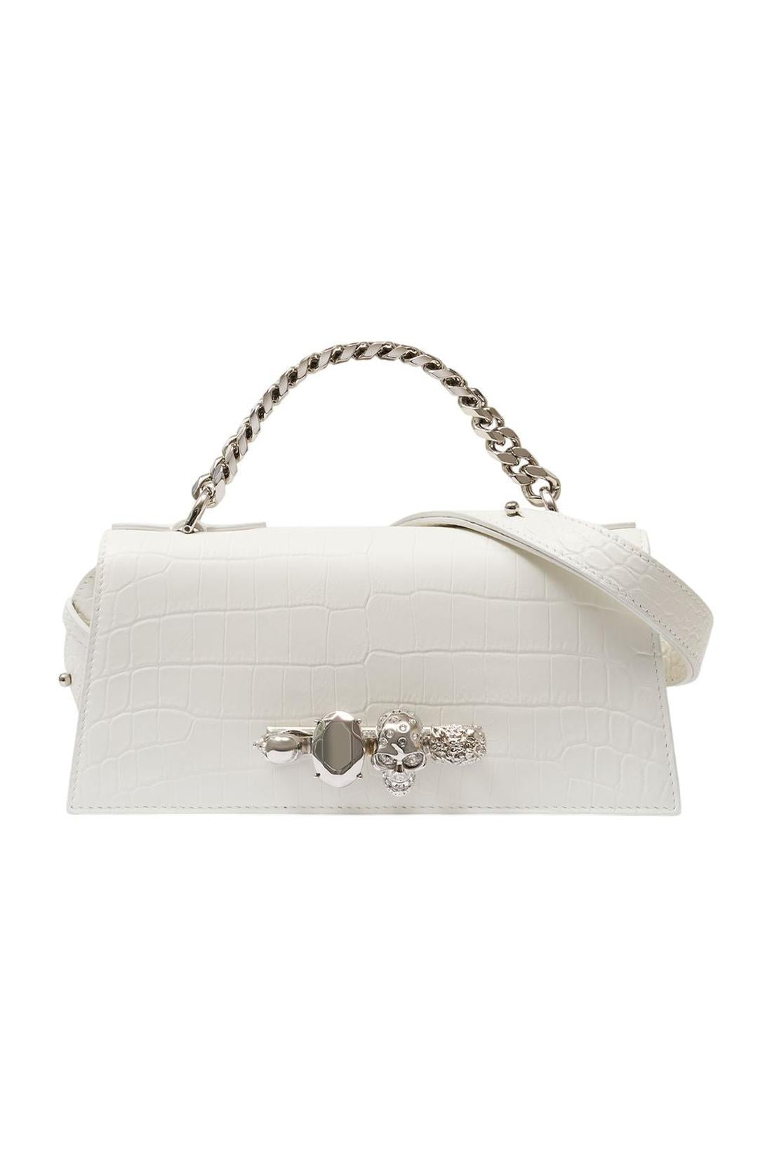 Jewel Mini Schultertasche - Alexander McQueen - Leder - Weiß