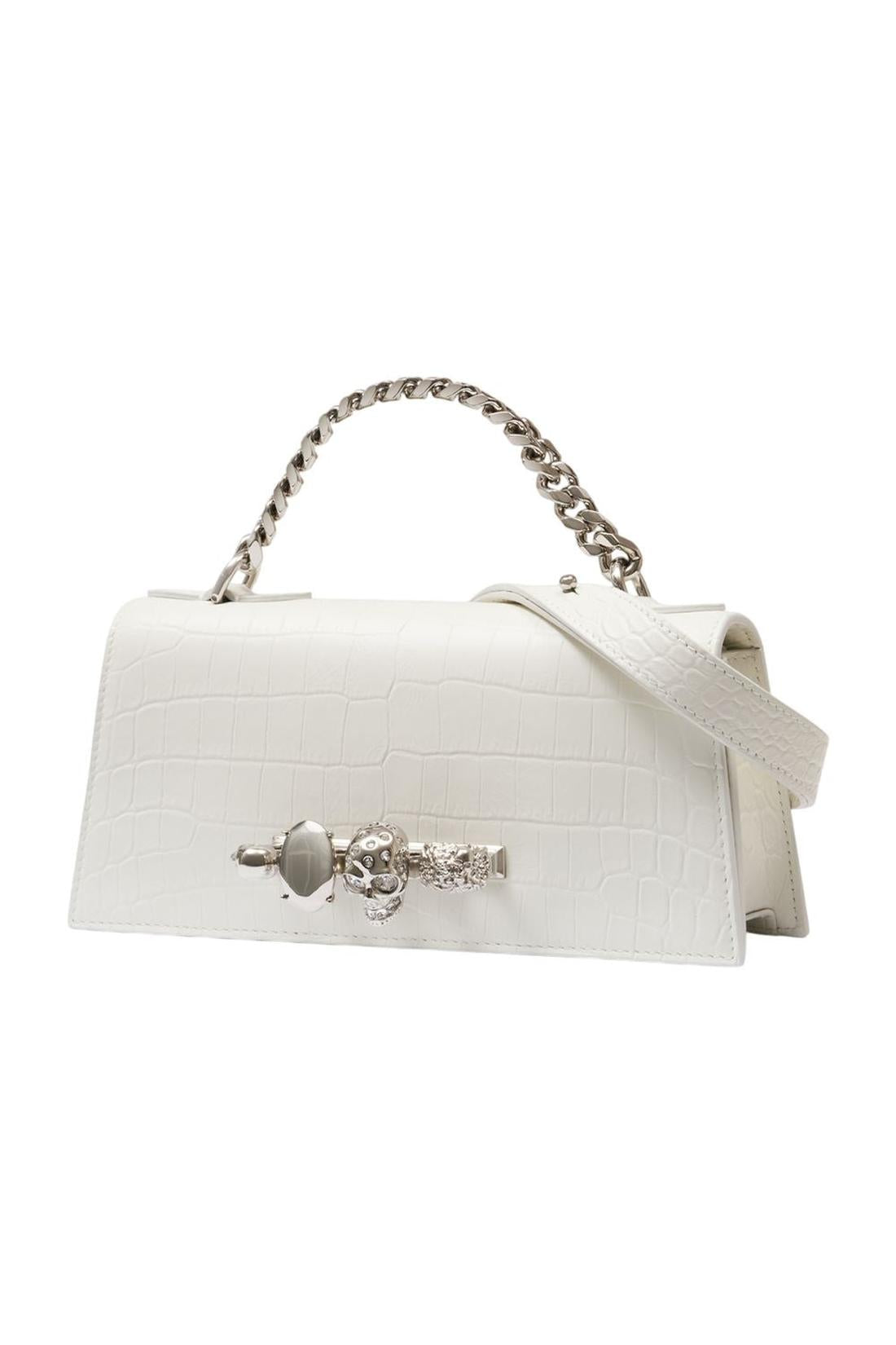 Jewel Mini Schultertasche - Alexander McQueen - Leder - Weiß