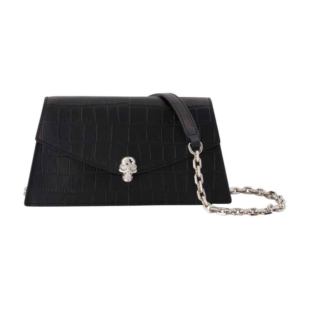 Mini-Clutch „Skull“ – Alexander McQueen – Leder – Schwarz