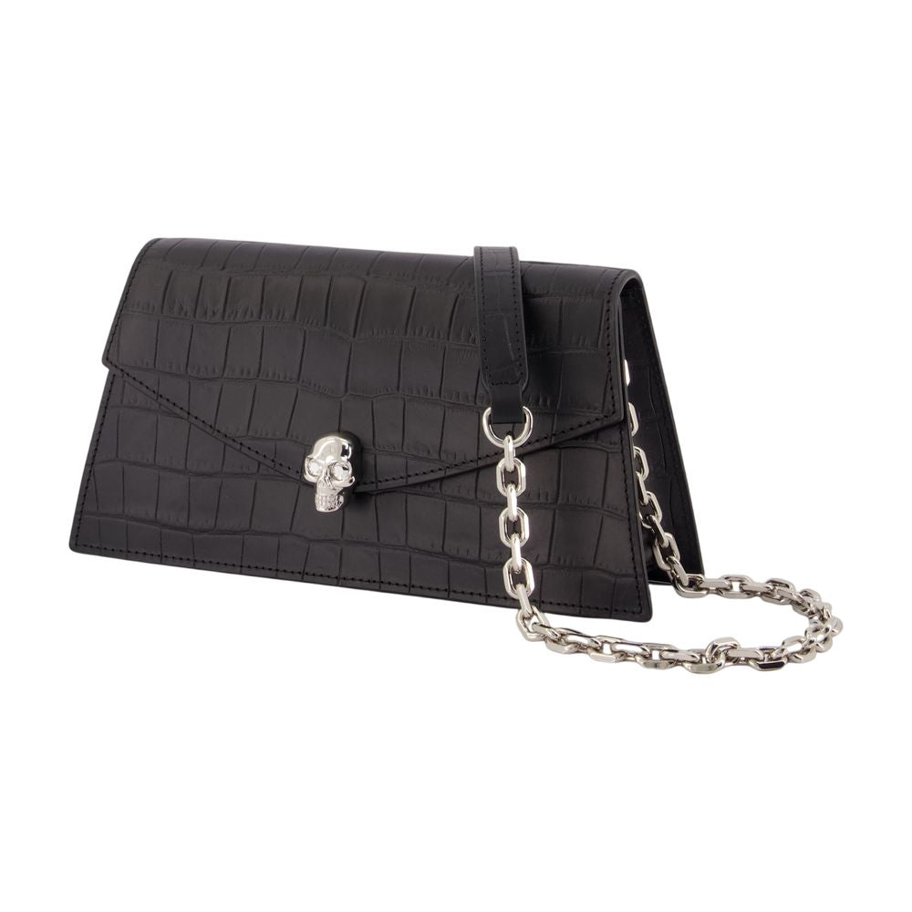 Mini-Clutch „Skull“ – Alexander McQueen – Leder – Schwarz