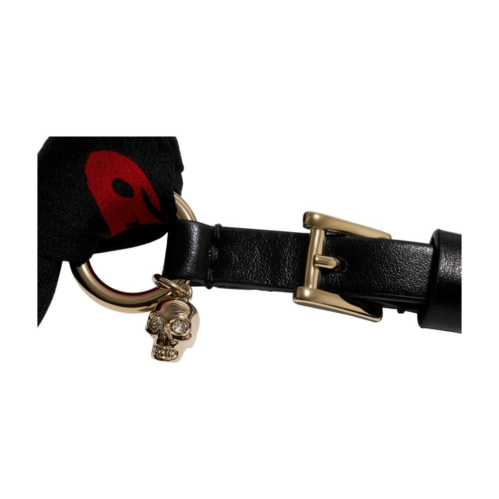 Skull Ring Wrap-Schal – Alexander McQueen – Seide – Schwarz