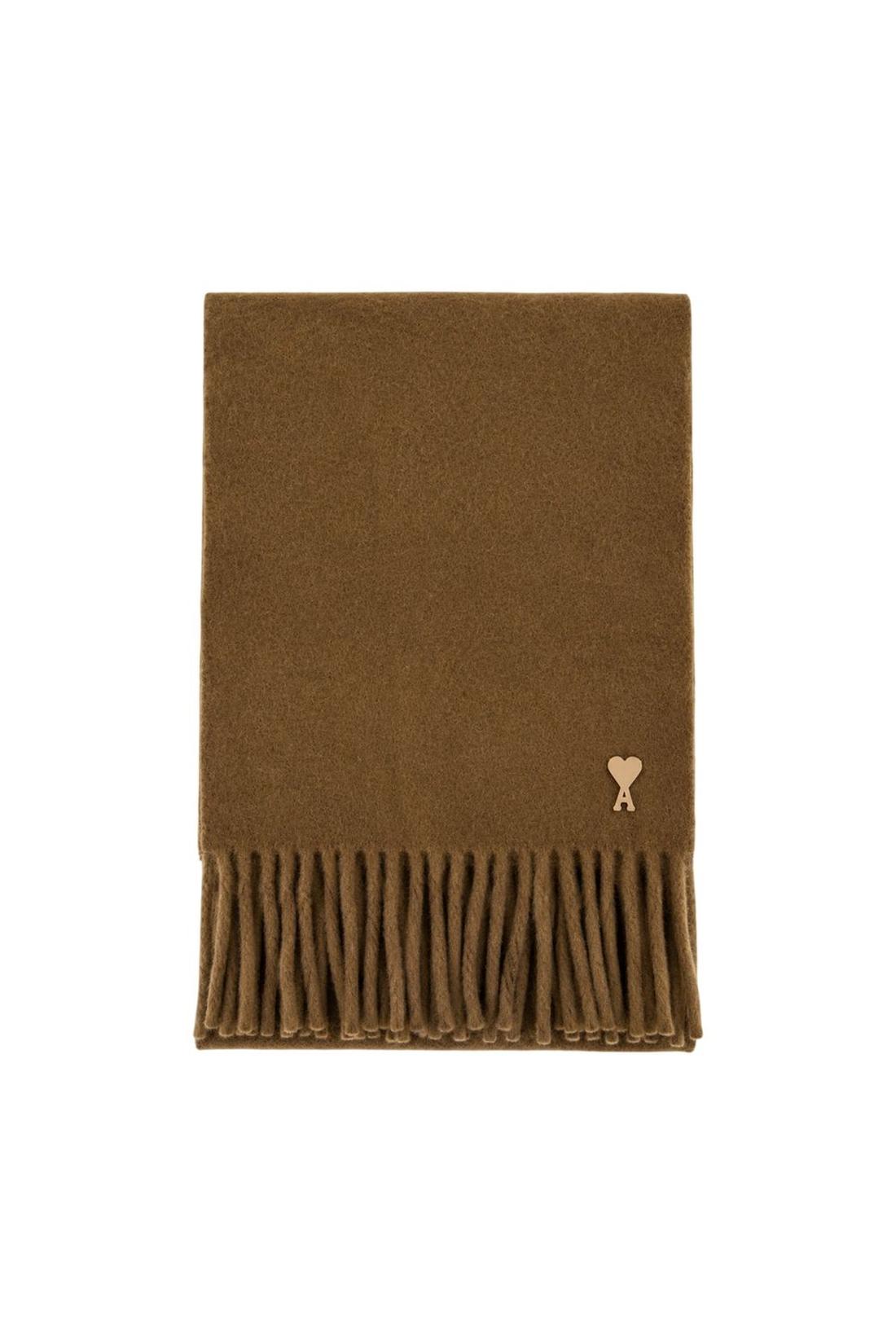 Herzfreund Patch-Schal - AMI Paris - Wolle - Braun