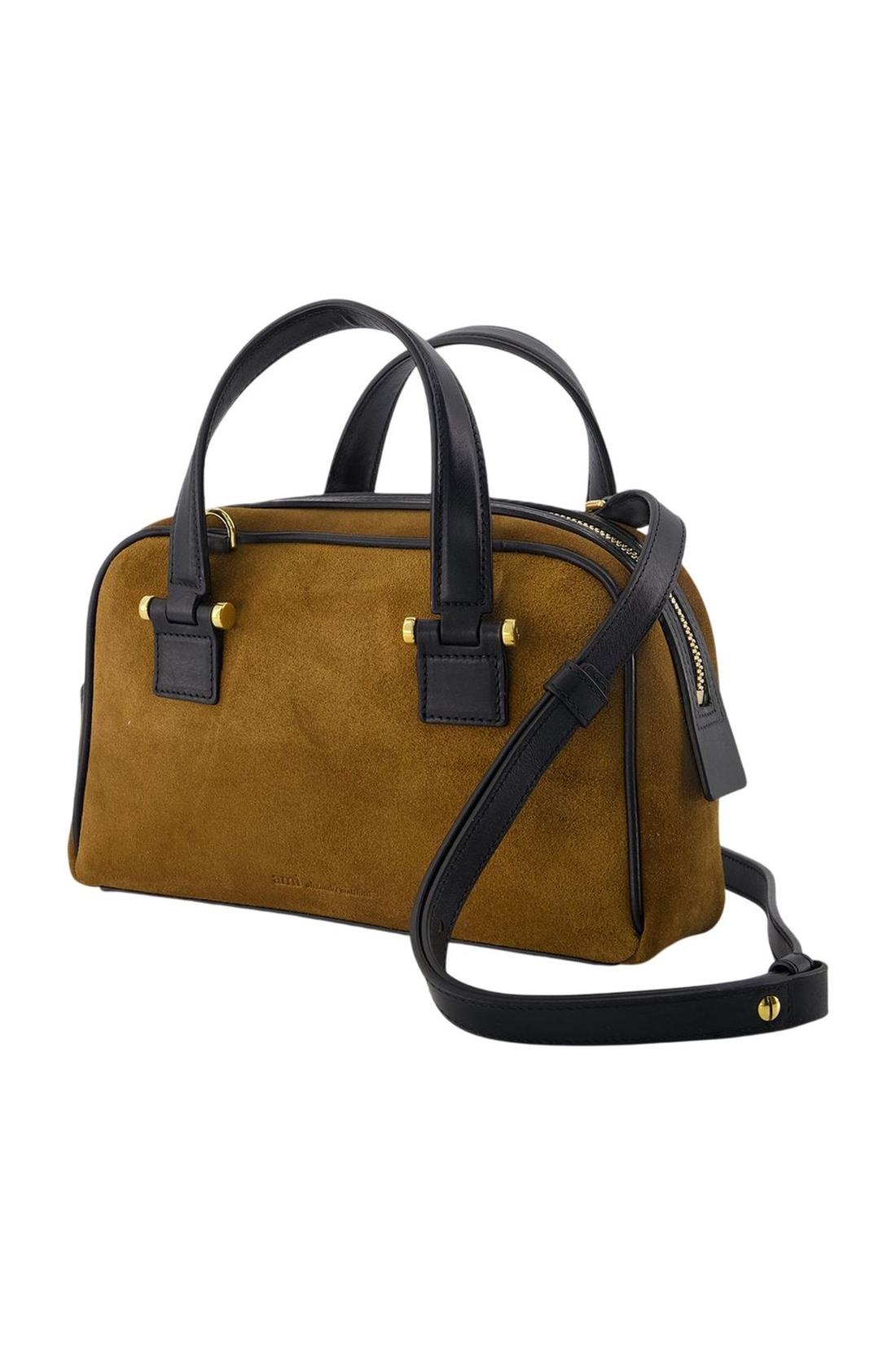 Georges Small Bowling Schultertasche - AMI Paris - Leder - Braun