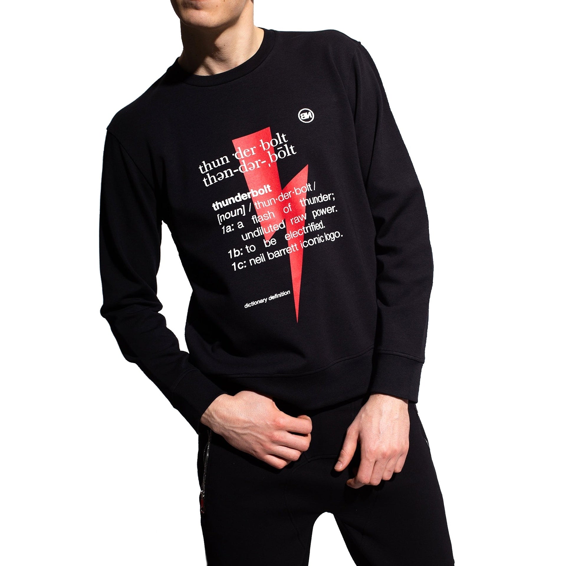Neil Barrett-Neil Barrett Logo Sweatshirt-MEN CLOTHING-Black-Deal-Outlet-by-ARCHIVIST
