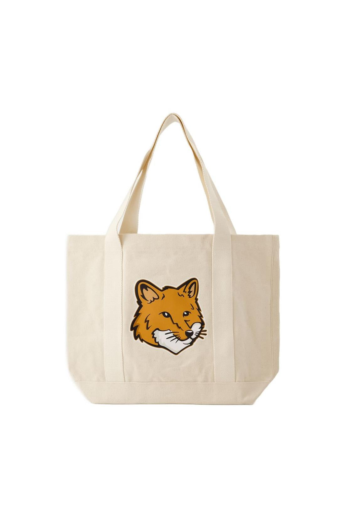 Tote Bag Fox Head - Maison Kitsune - Cotton - Beige