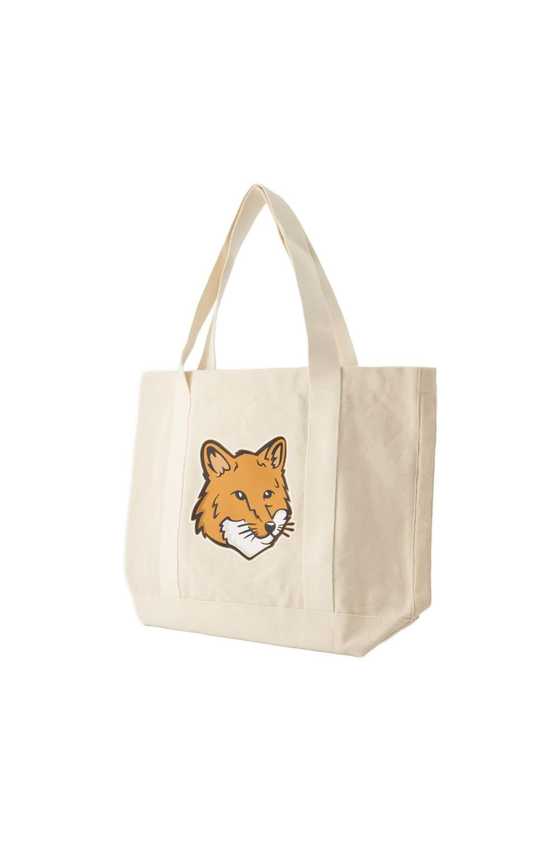 Tote Bag Fox Head - Maison Kitsune - Cotton - Beige