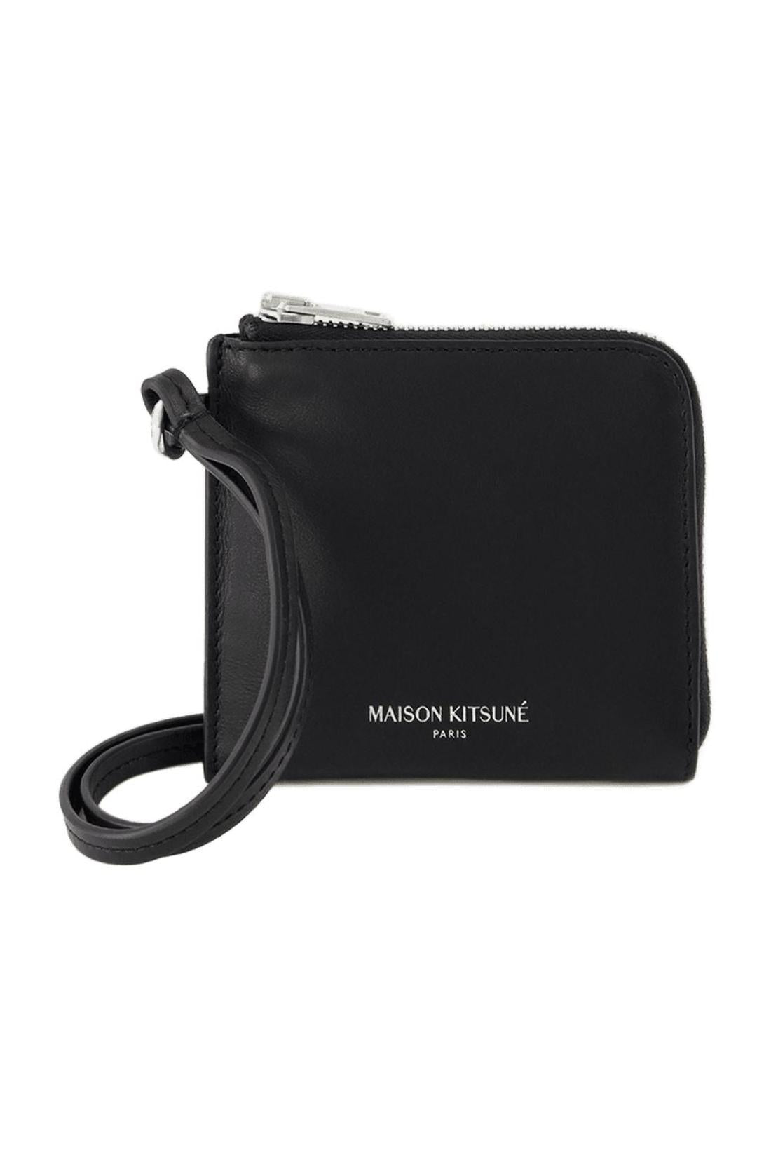 Geldbörse - Maison Kitsune - Leder - Schwarz