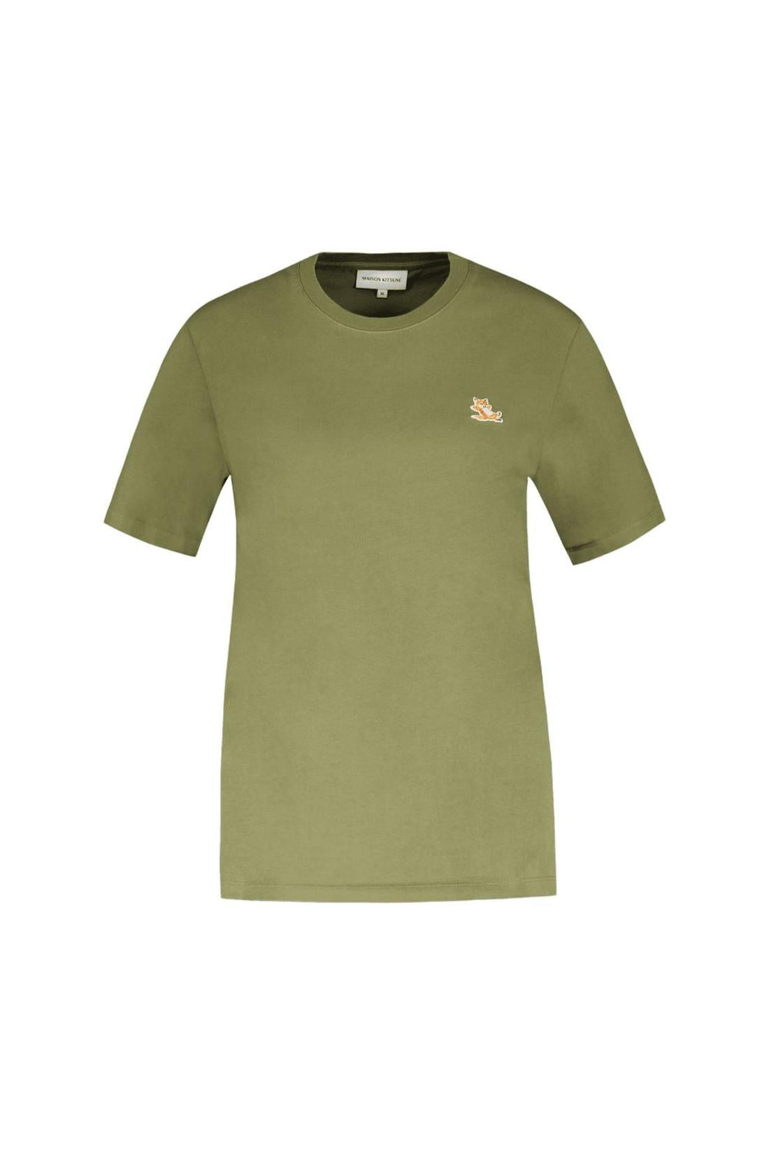 Chillax Fox Patch T-Shirt - Maison Kitsune - Cotton - Green