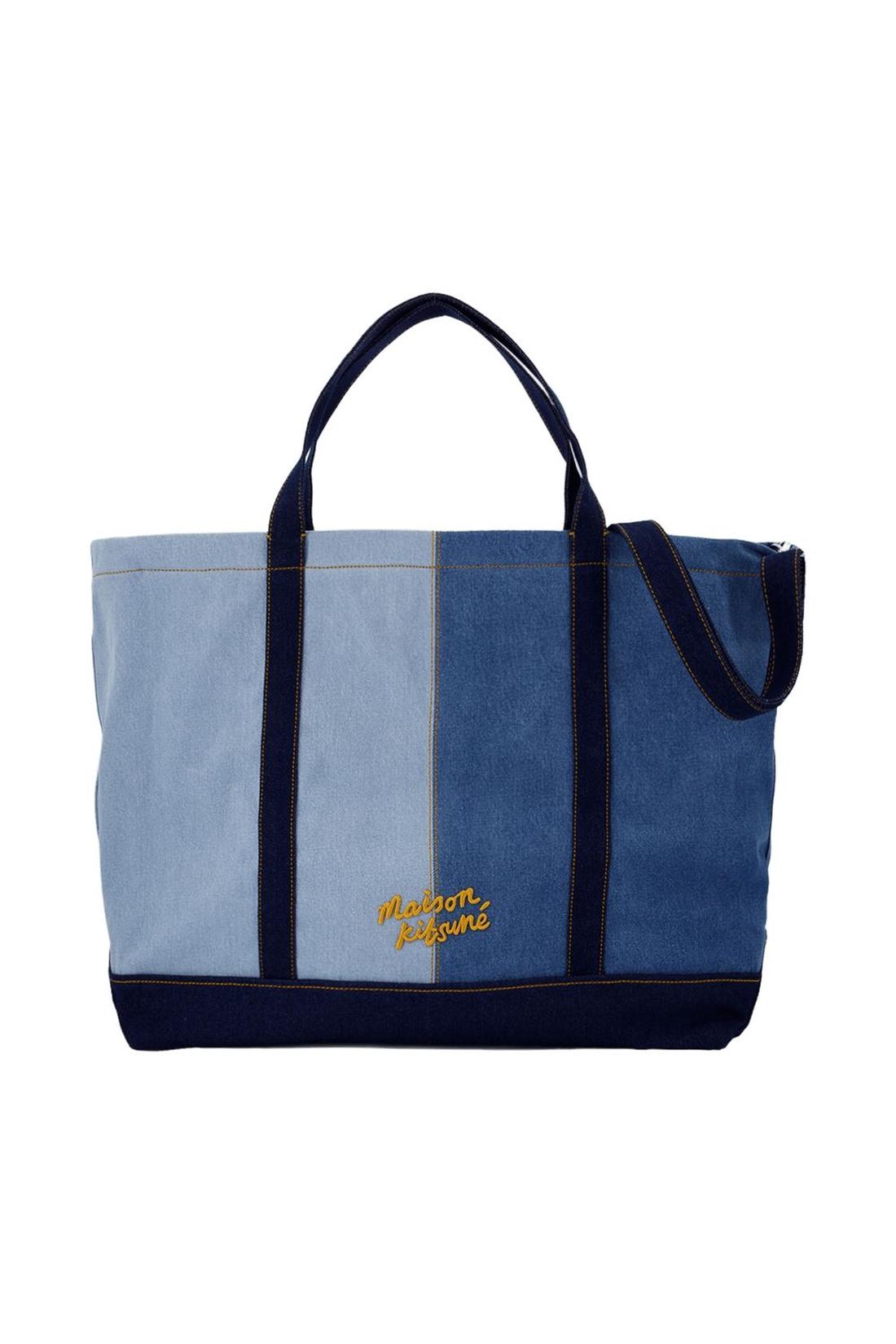 Cabas Fox Head Weekender - Maison Kitsuné - Denim - Bleu