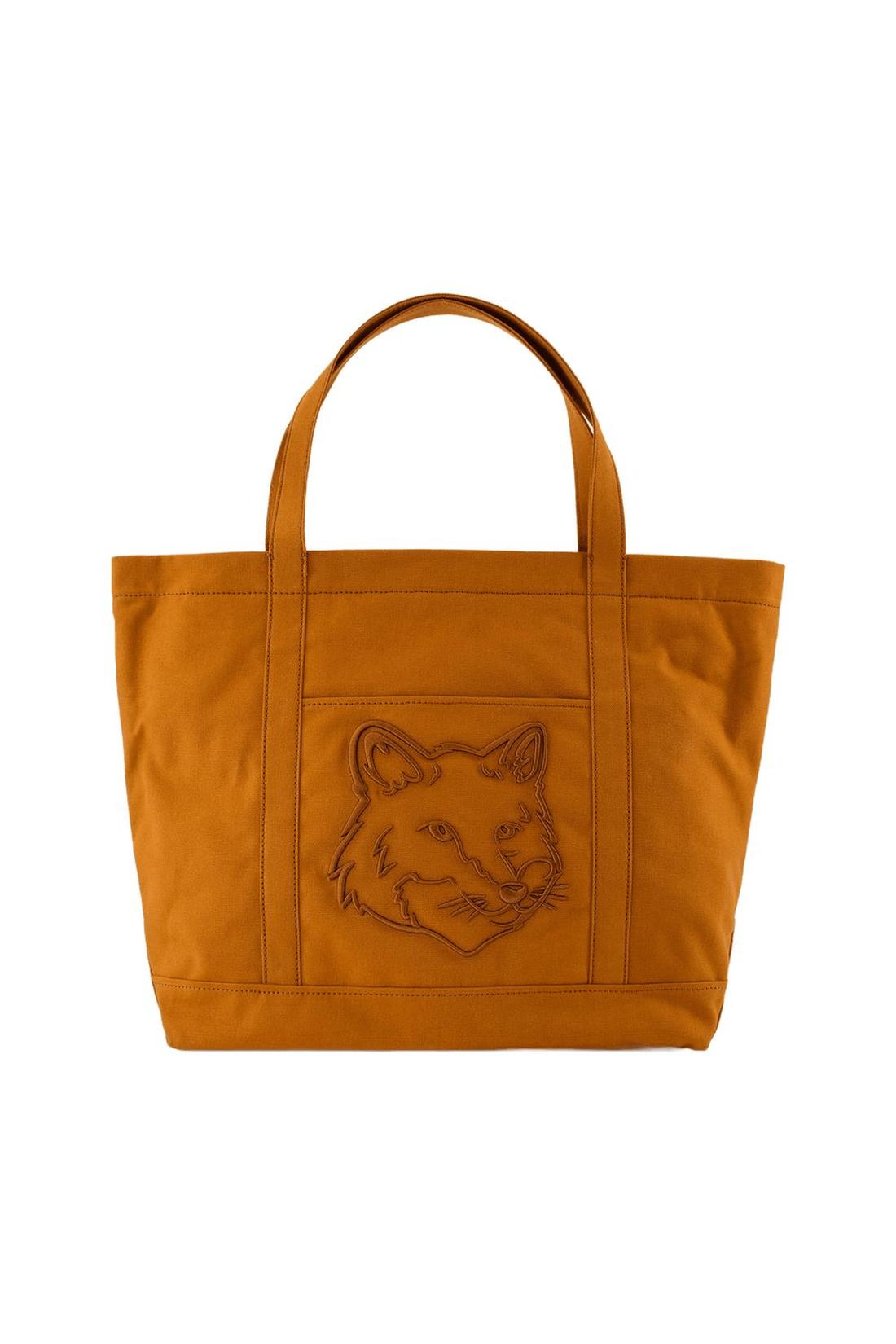 Fox Head Large Cabas - Maison Kitsune - Baumwolle - Braun