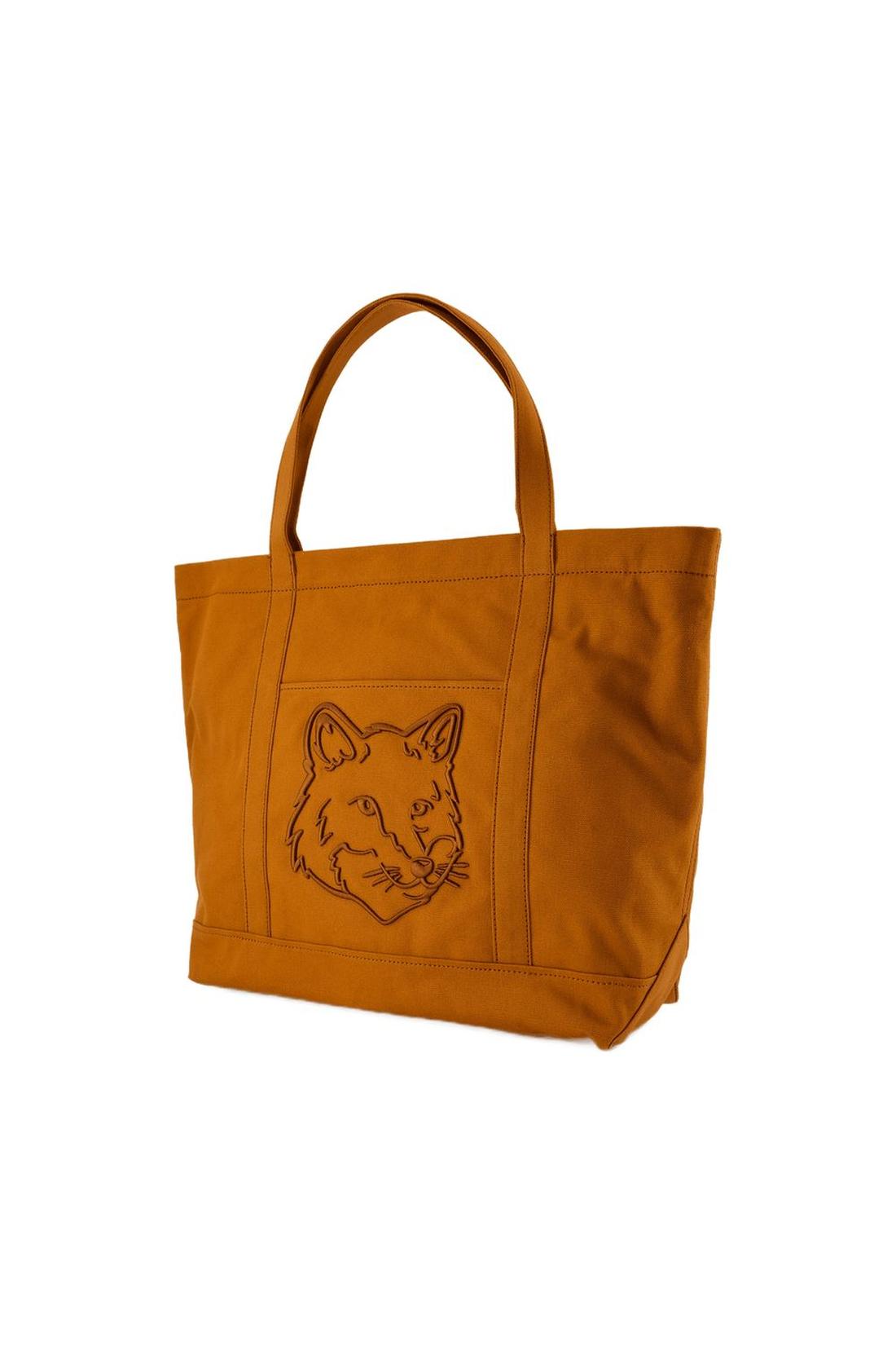 Fox Head Large Cabas - Maison Kitsune - Baumwolle - Braun