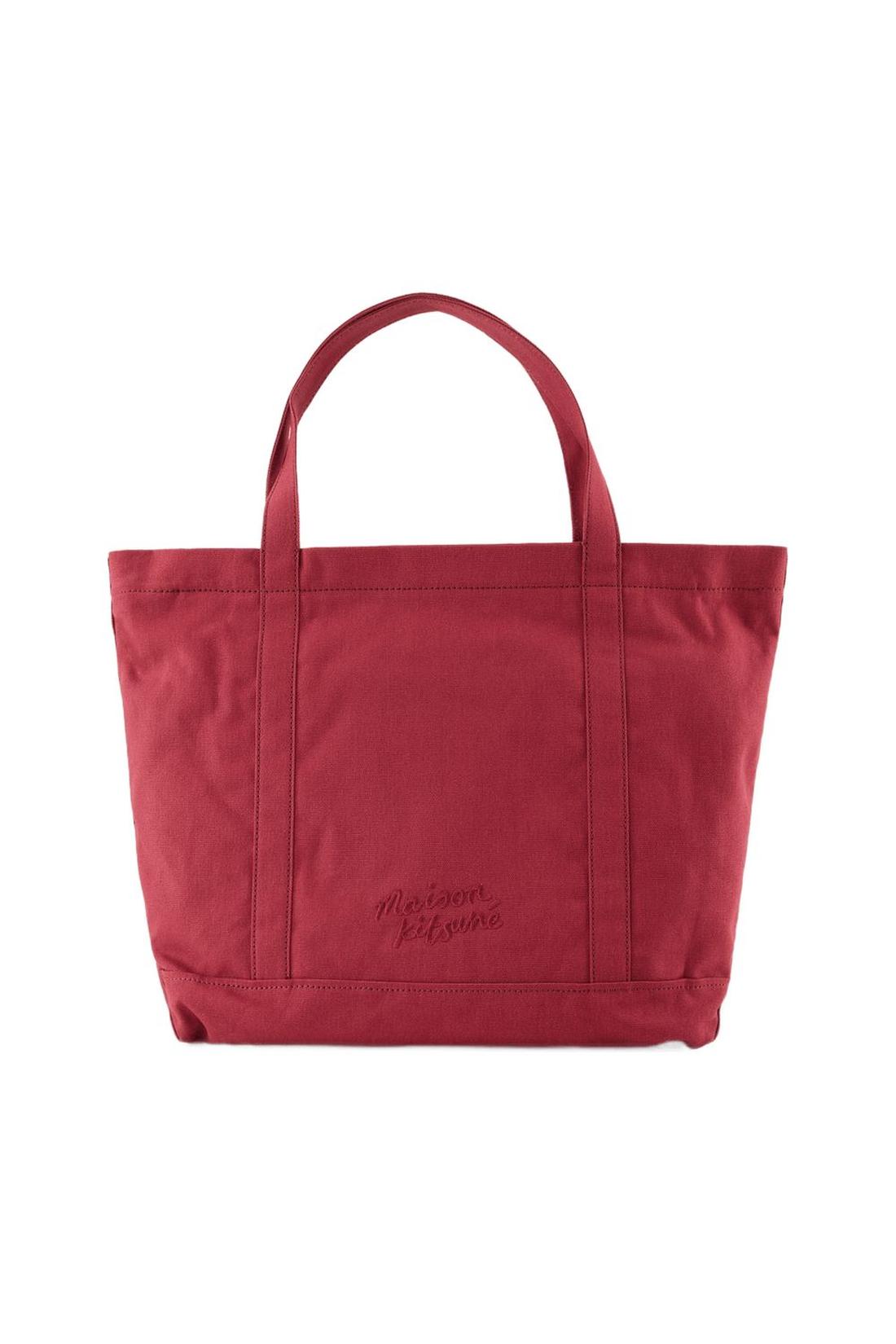 Grand cabas Fox Head - Maison Kitsuné - Cuir - Rouge