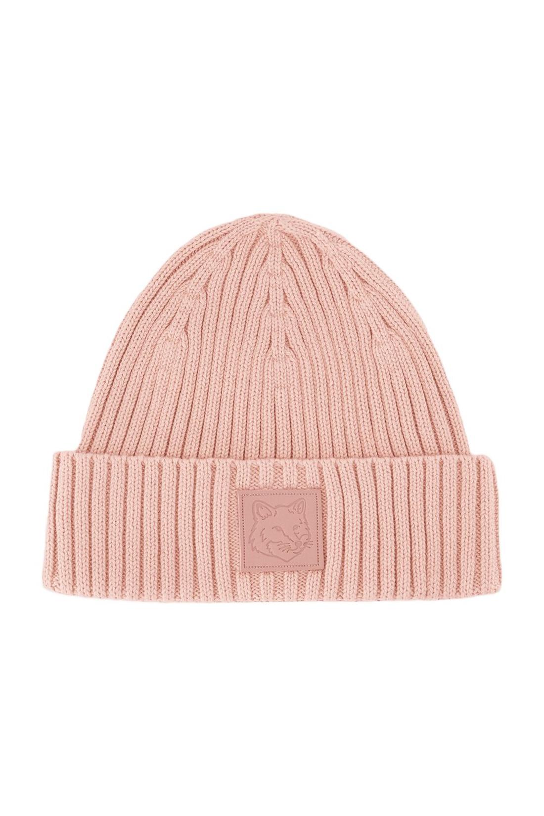 Bold Fox Head Beanie - Maison Kitsune - Cotton - Pink