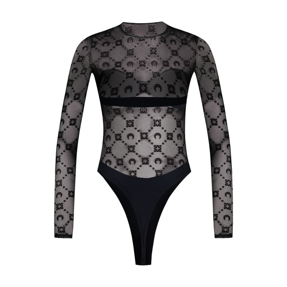 T-Shirt Moonogram Mesh Flock Bodysuit - Marine Serre - Andere - Schwarz