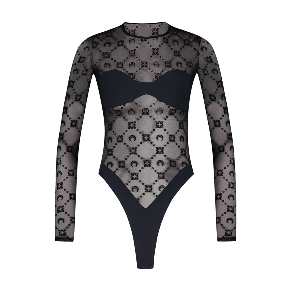 T-Shirt Moonogram Mesh Flock Bodysuit - Marine Serre - Andere - Schwarz
