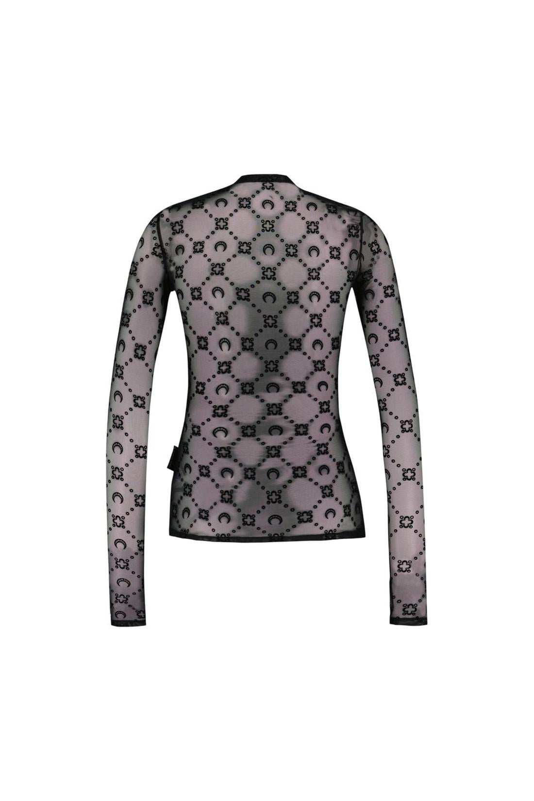 Moonogram Flock Second Skin T-Shirt - Marine Serre - Synthetisch - Schwarz-Shirts-Marine Serre-ARCHIVIST