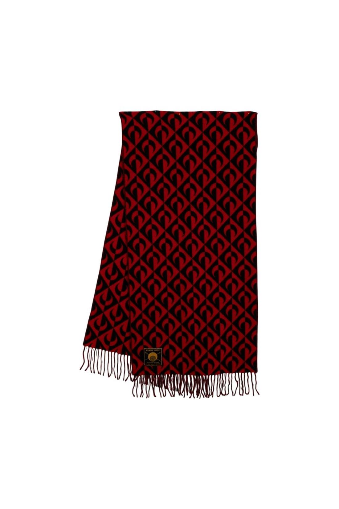 Marine Serre-Moon Lozenge Schal - Marine Serre - Wolle - Schwarz-Outdoor-Black-Deal-Outlet-by-ARCHIVIST