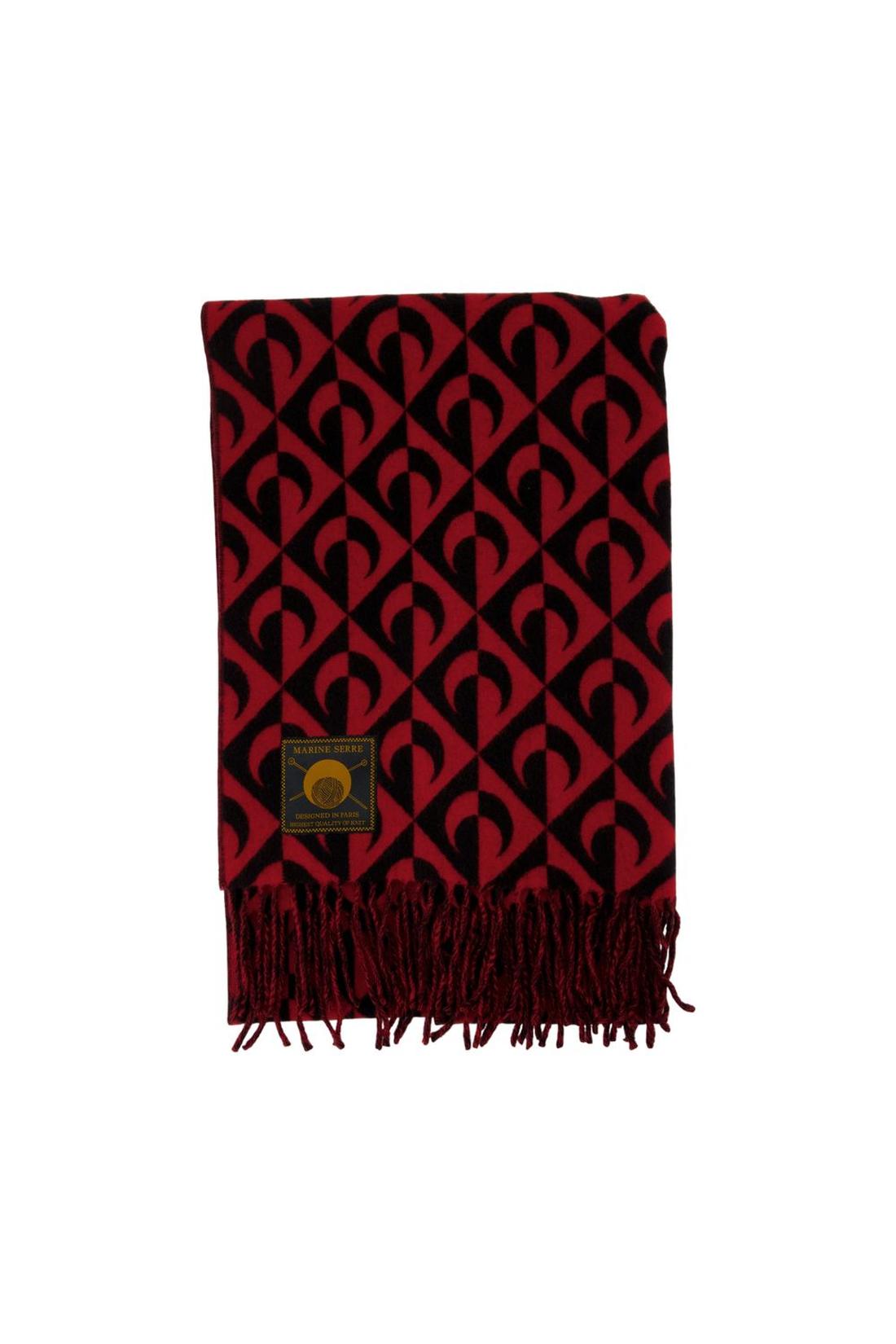 Marine Serre-Moon Lozenge Schal - Marine Serre - Wolle - Schwarz-Outdoor-Black-Deal-Outlet-by-ARCHIVIST