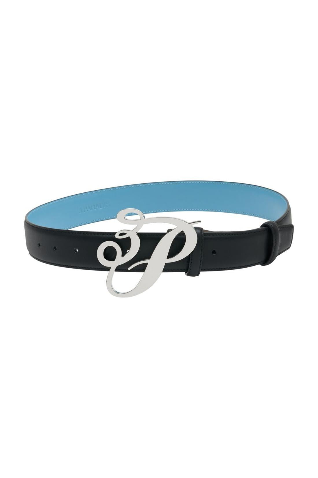 3p Cursive Logo Large Gürtel - 3.PARADIS - Leder - Schwarz