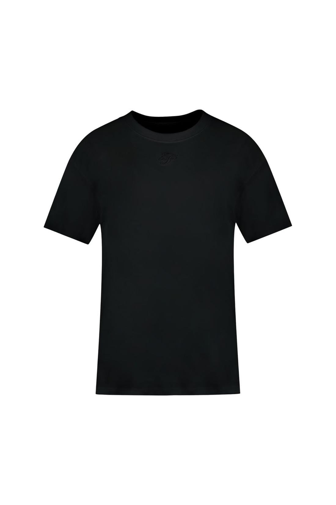 T-Shirt 3p Embroidered - 3.PARADIS - Baumwolle - Schwarz-Shirts-3.Paradis-XS-black-ARCHIVIST