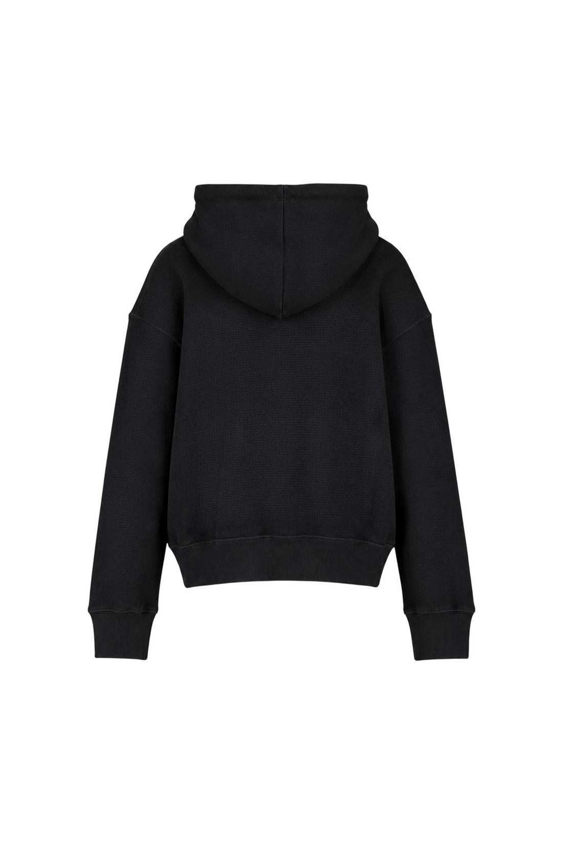 Hoodie Draped – 3.PARADIS – Baumwolle – Schwarz