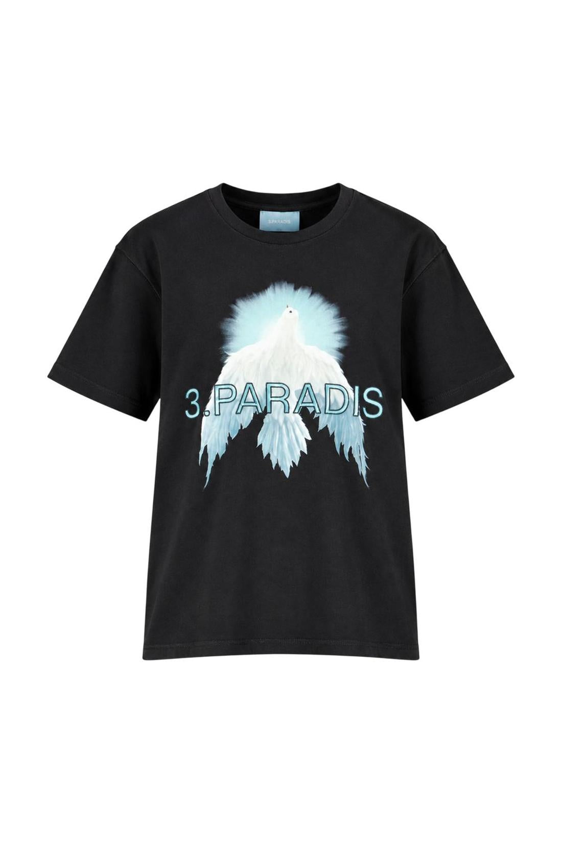 T-Shirt Aurora Dove – 3.PARADIS – Baumwolle – Schwarz
