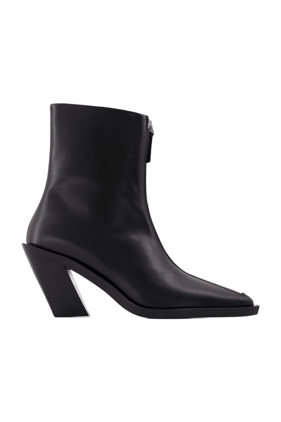 Stiefeletten Eclair Reißverschlussper aus schwarzem Leder