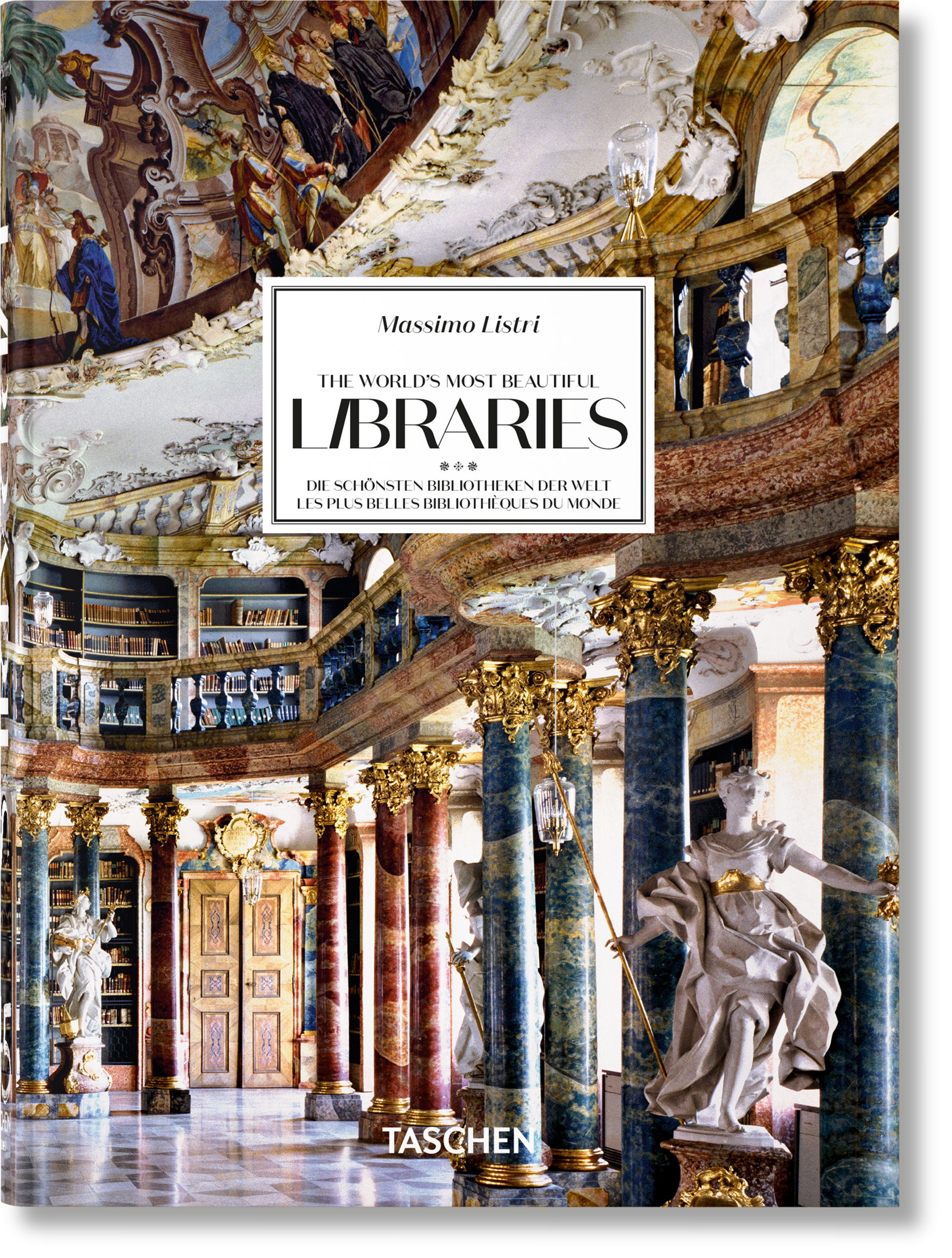Taschen-Massimo Listri. The World’s Most Beautiful Libraries. 45th Ed. (German, French, English)-Photography-Black-Deal-Outlet-by-ARCHIVIST