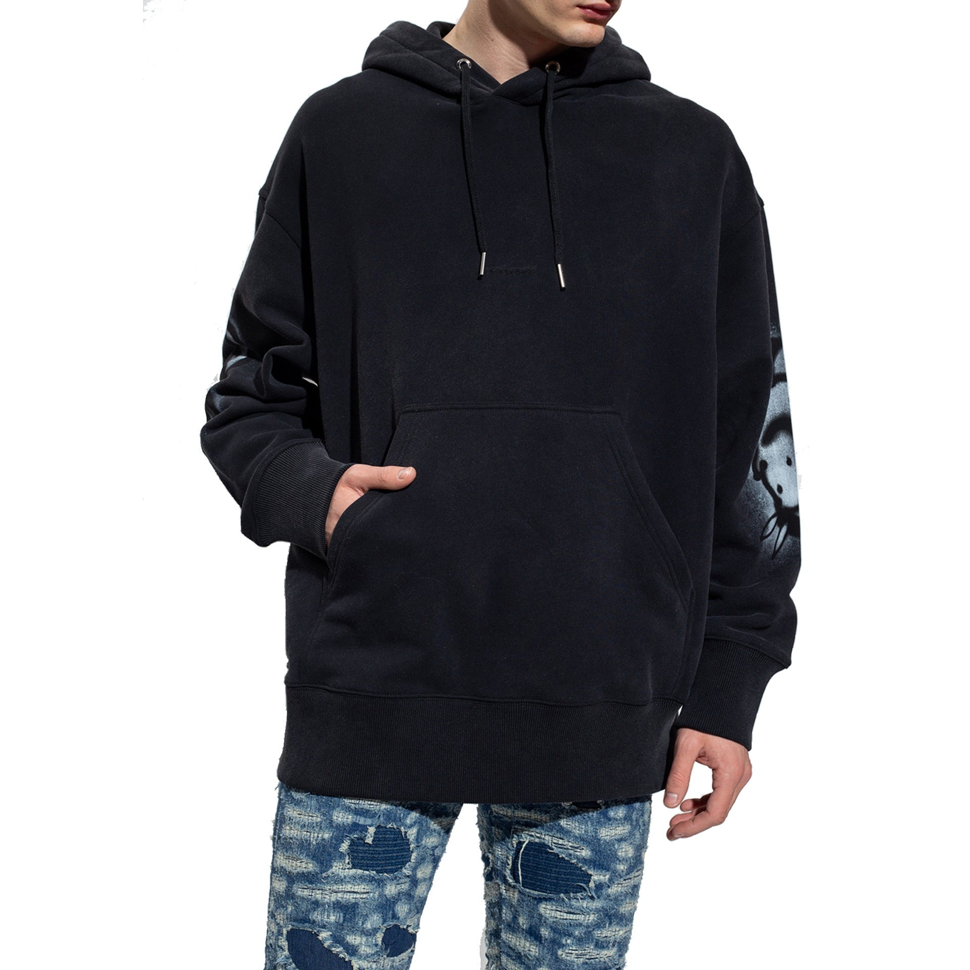 Givenchy-Givenchy Cotton Hooded Sweatshirt-MEN CLOTHING-Black-Deal-Outlet-by-ARCHIVIST
