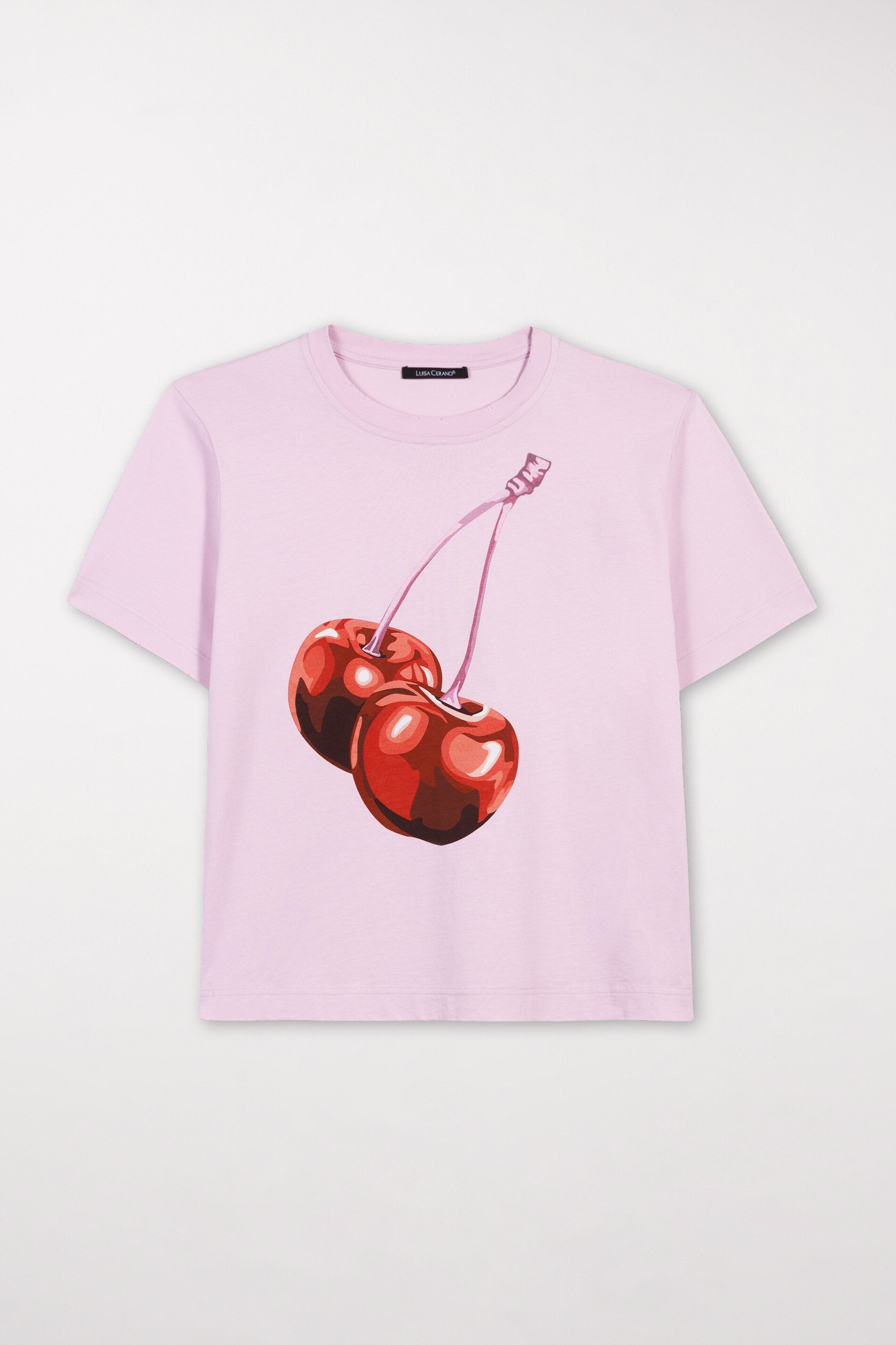 T-Shirt mit Cherry-Print