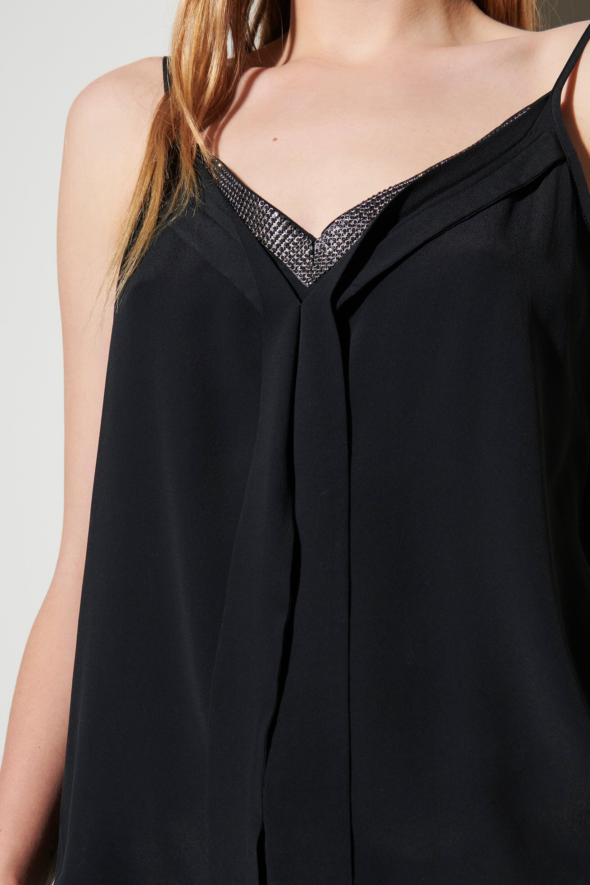 Camisole-Top aus Seiden-Mix