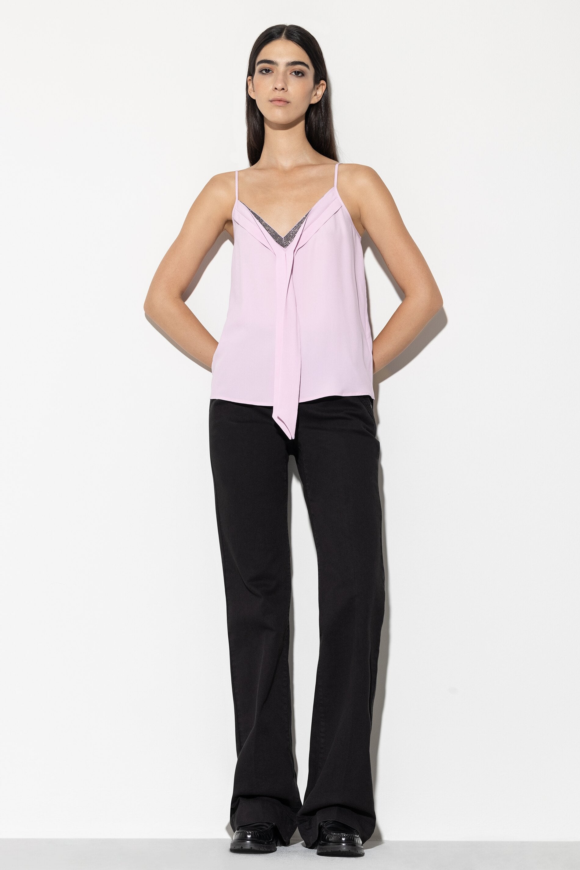 Camisole-Top aus Seiden-Mix