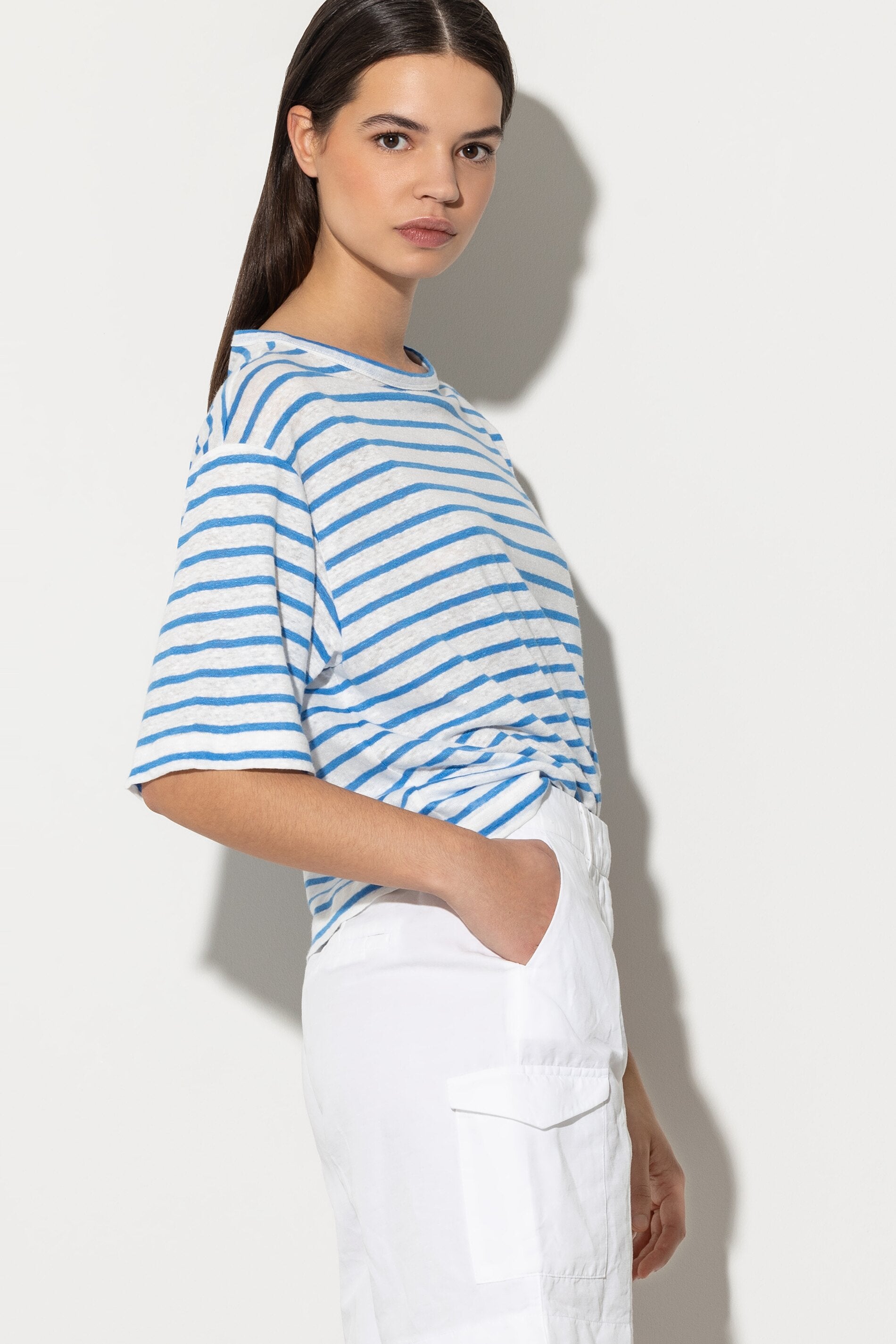 striped shirt made of linen