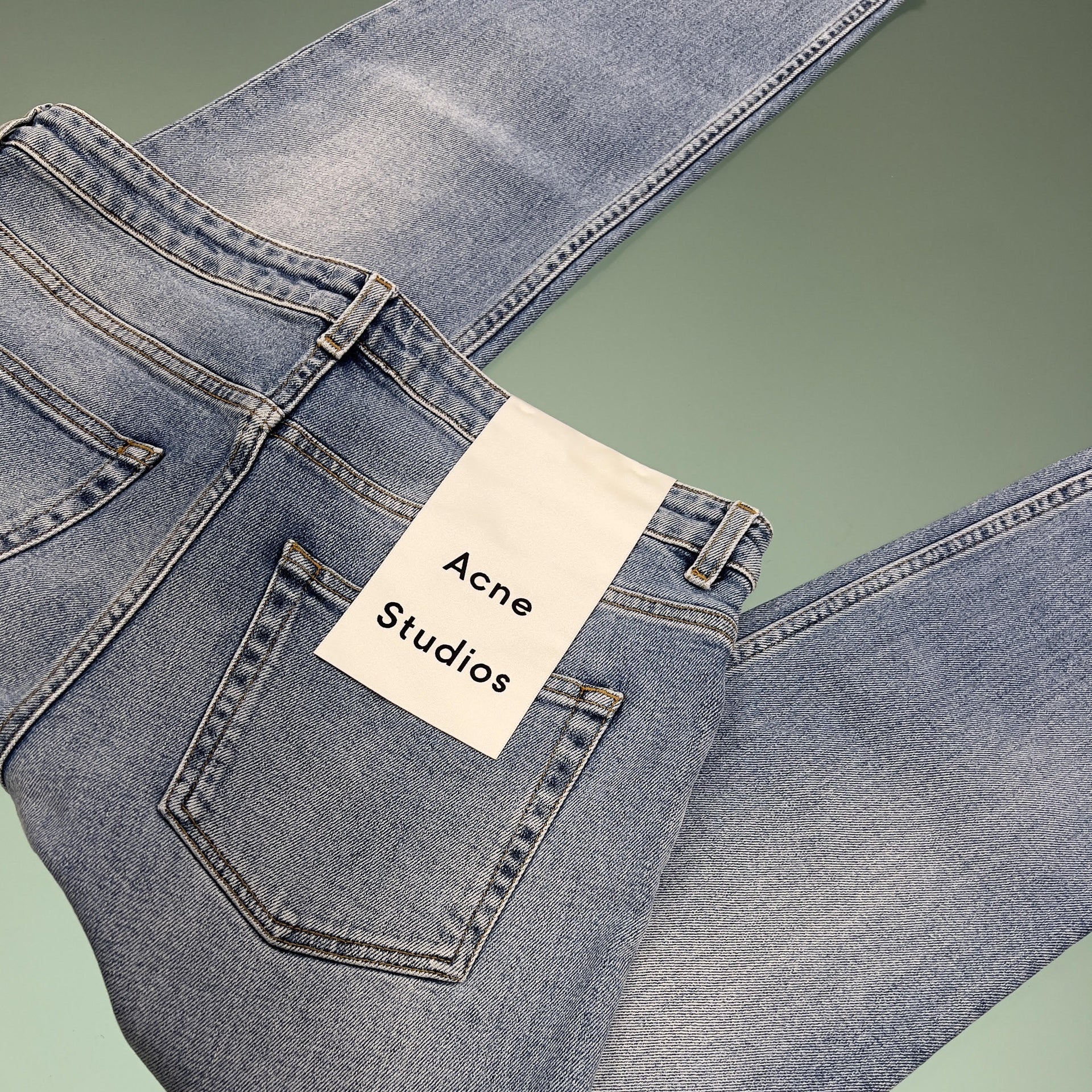 Acne Studios-Acne Studios Row Denim Jeans-WOMEN CLOTHING-Black-Deal-Outlet-by-ARCHIVIST