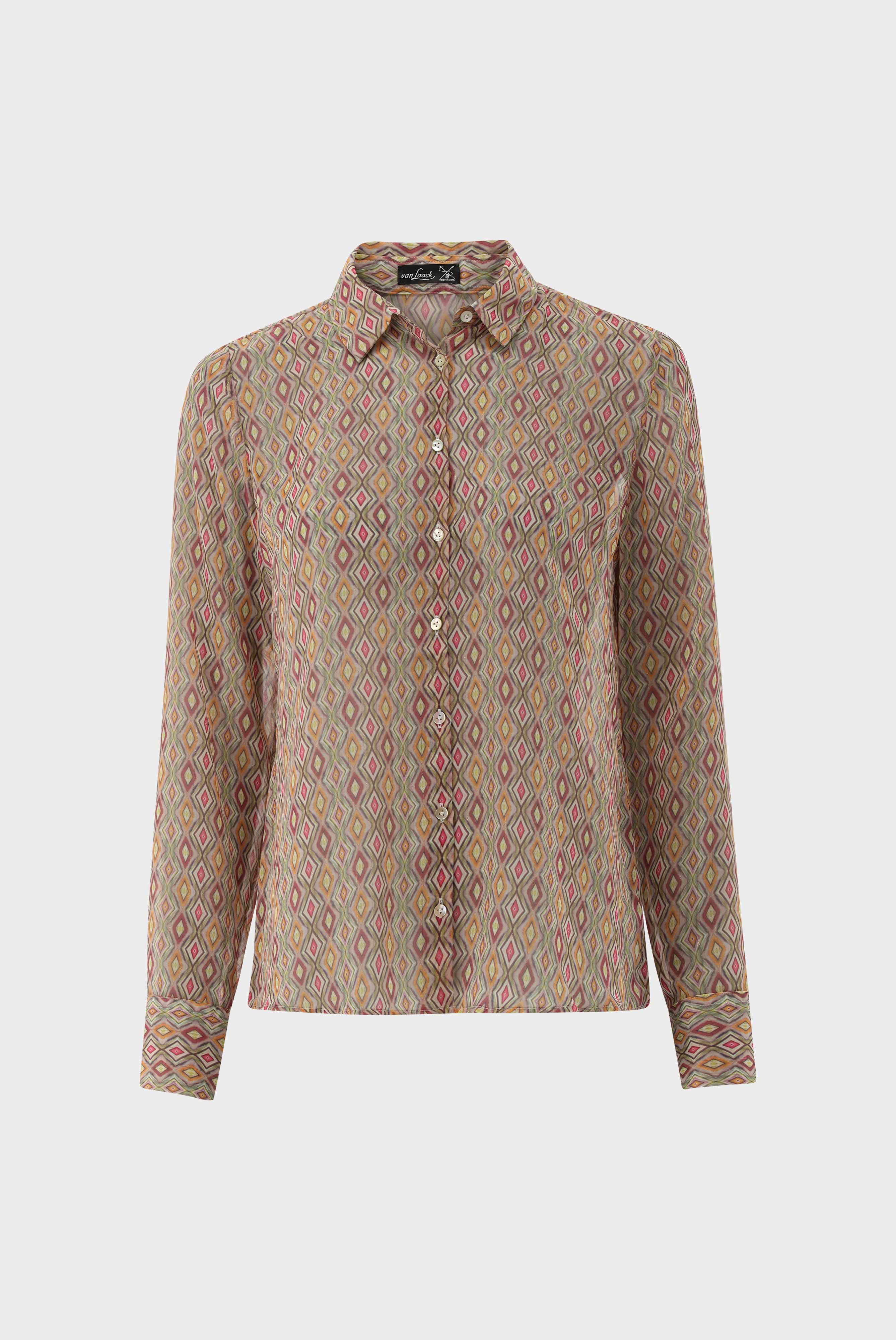 Van Laack-Hemdbluse mit Druck und Lurex Streifen-Hemden & Blusen-Black-Deal-Outlet-by-ARCHIVIST