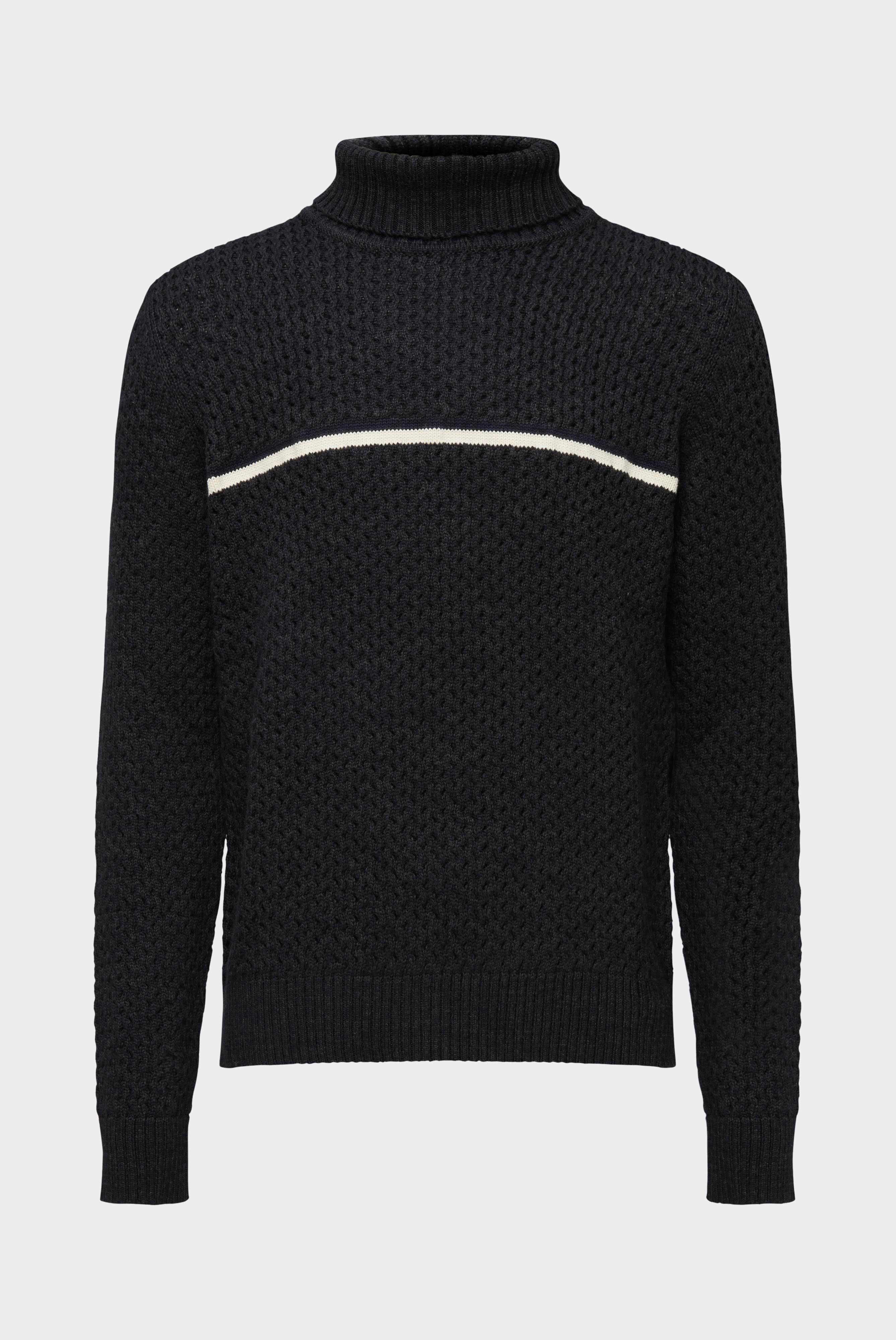 Van Laack-Rollkragenpullover mit Merino und Baumwolle-Strick & Pullover-Black-Deal-Outlet-by-ARCHIVIST