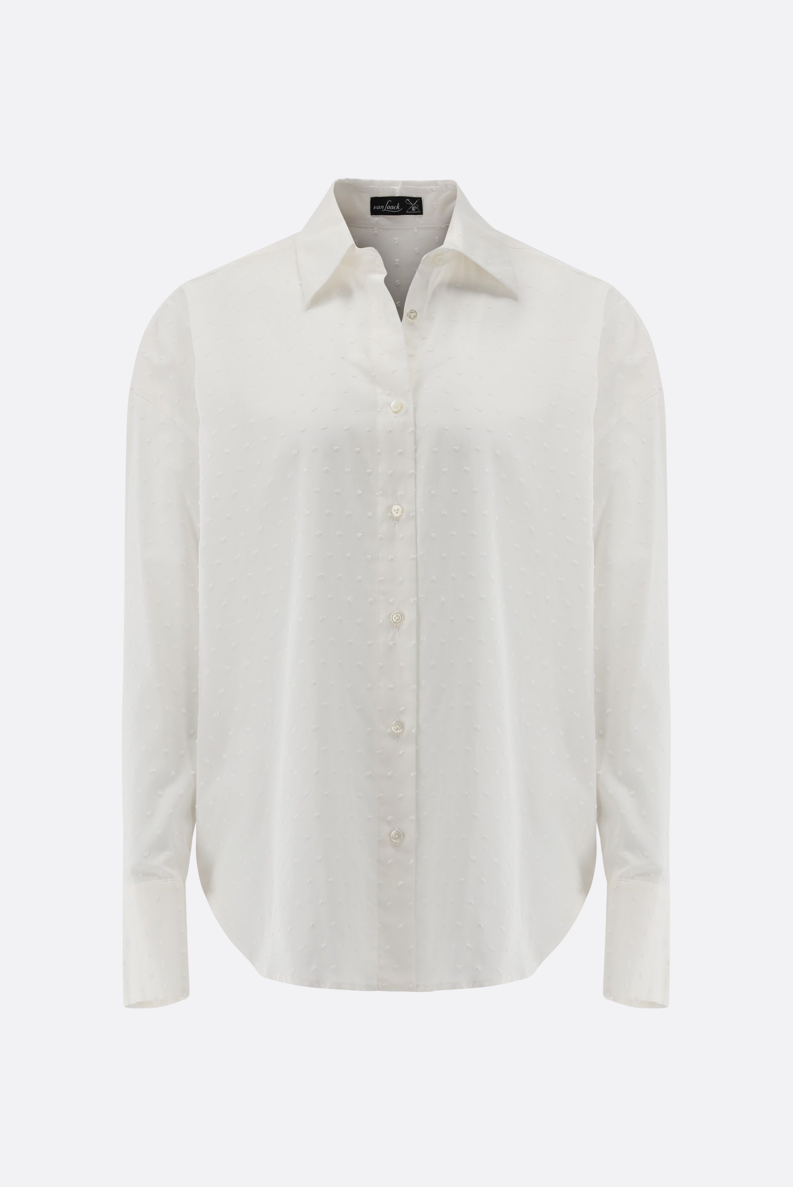 Shirt blouse with dropped shoulders