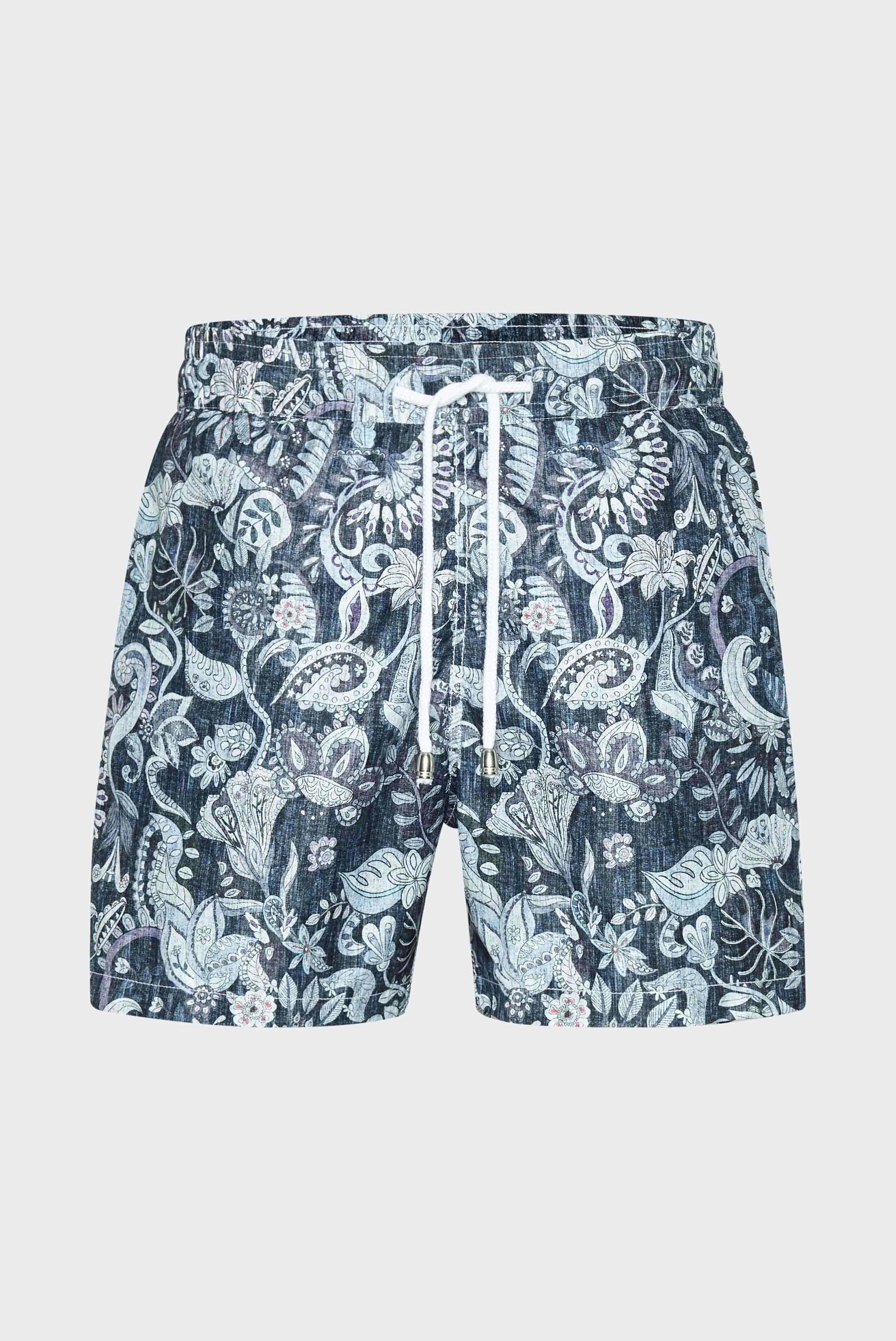 Badehose mit North Wind Denim-Paisley-Motiv Blau