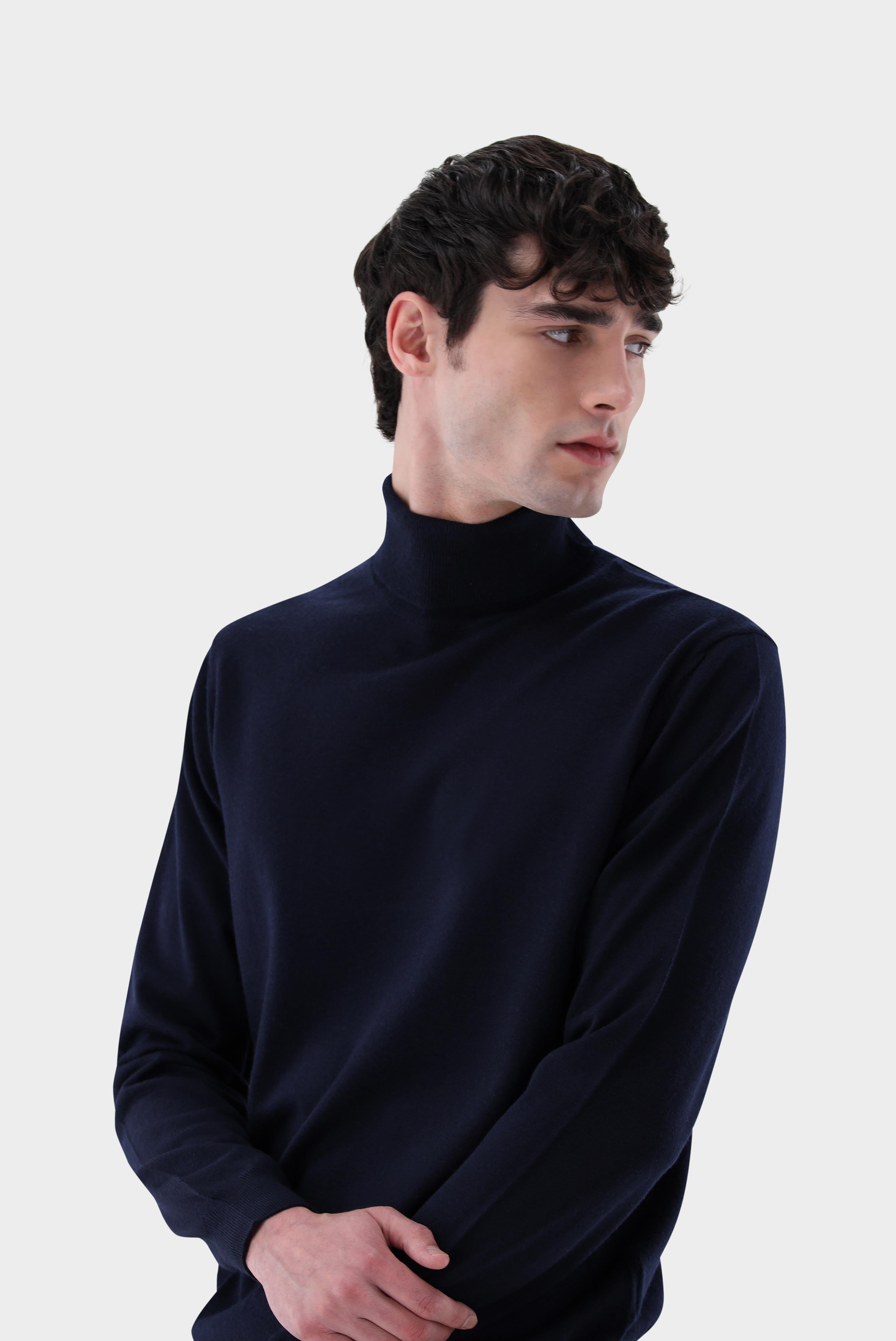 Van Laack-Rollkragenpullover aus Merzerisierter Merinowolle-Strick & Pullover-Black-Deal-Outlet-by-ARCHIVIST