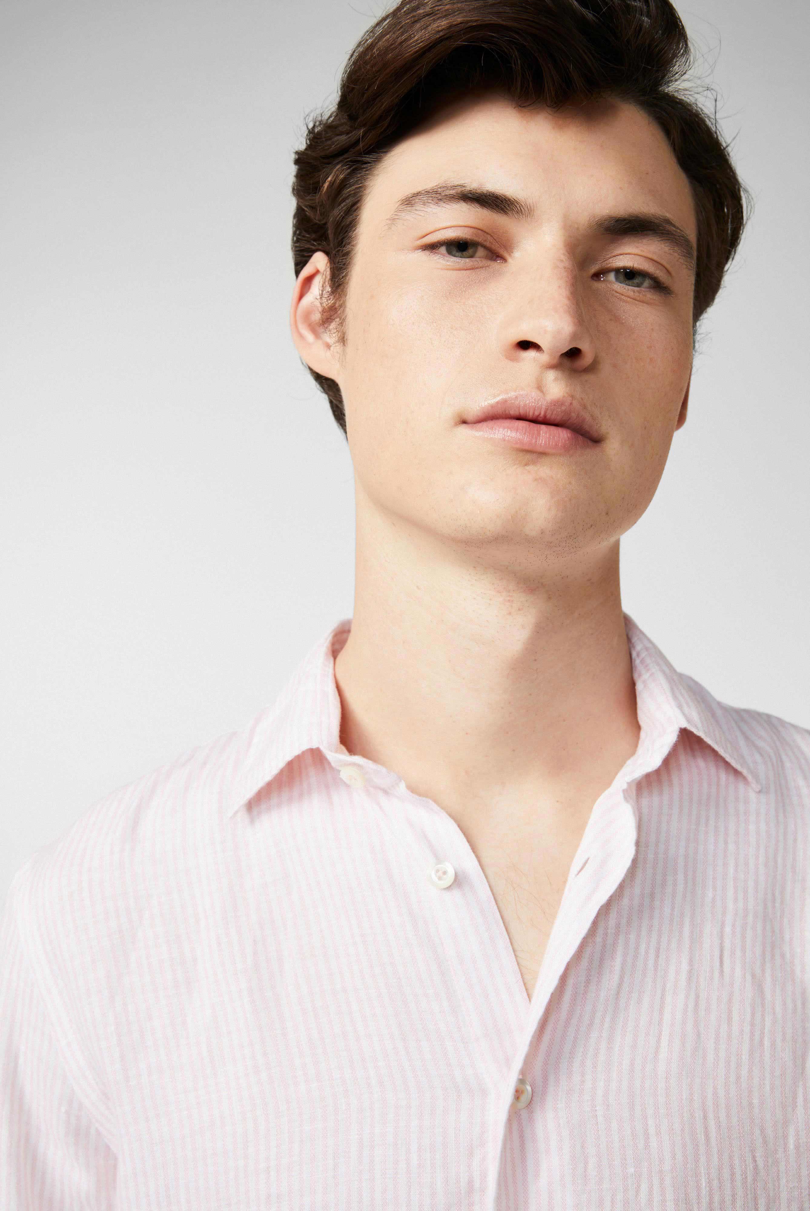 Van Laack-Gestreiftes Leinenhemd-Hemden & Blusen-Black-Deal-Outlet-by-ARCHIVIST