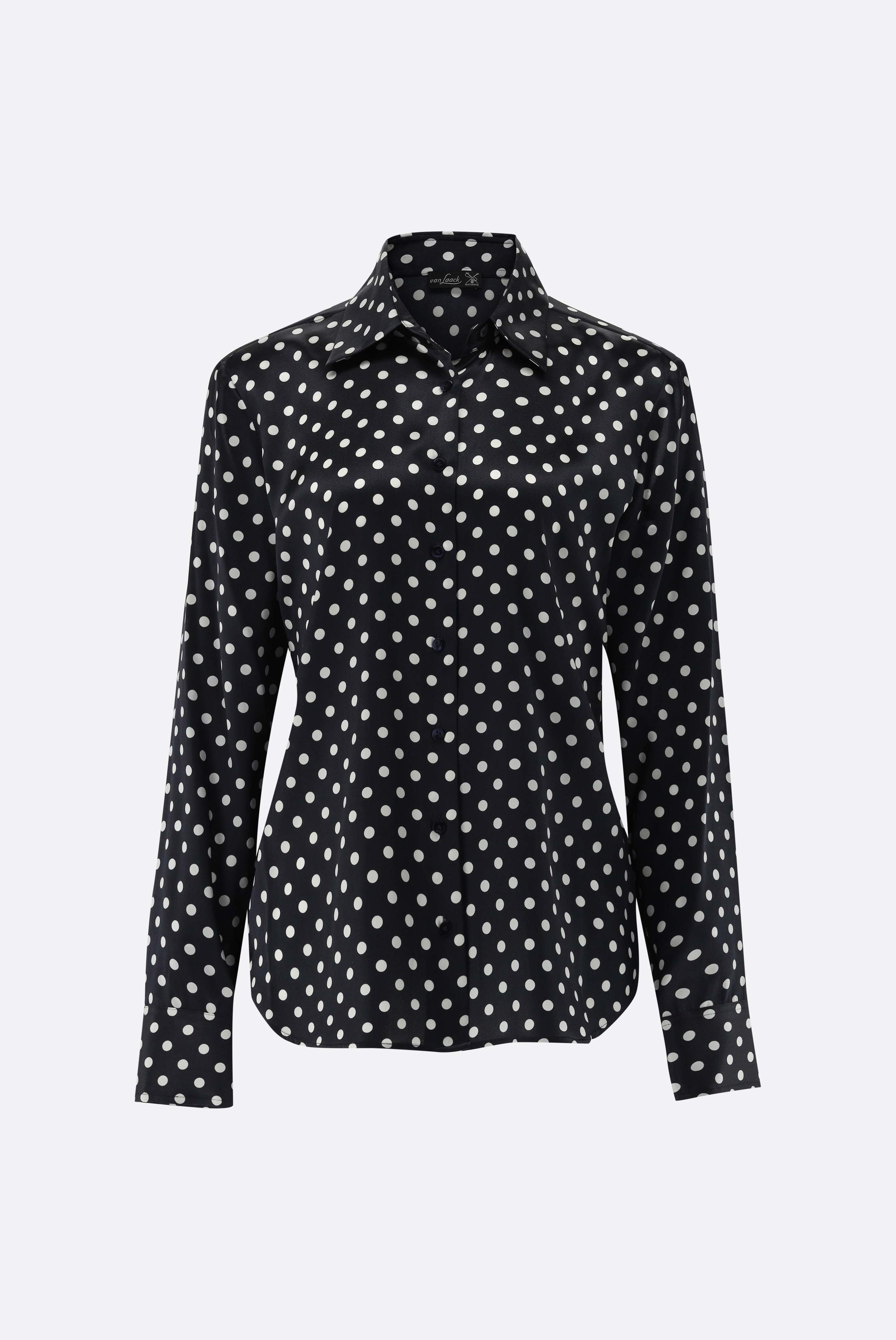 Hemdbluse mit Tupfen-Druck