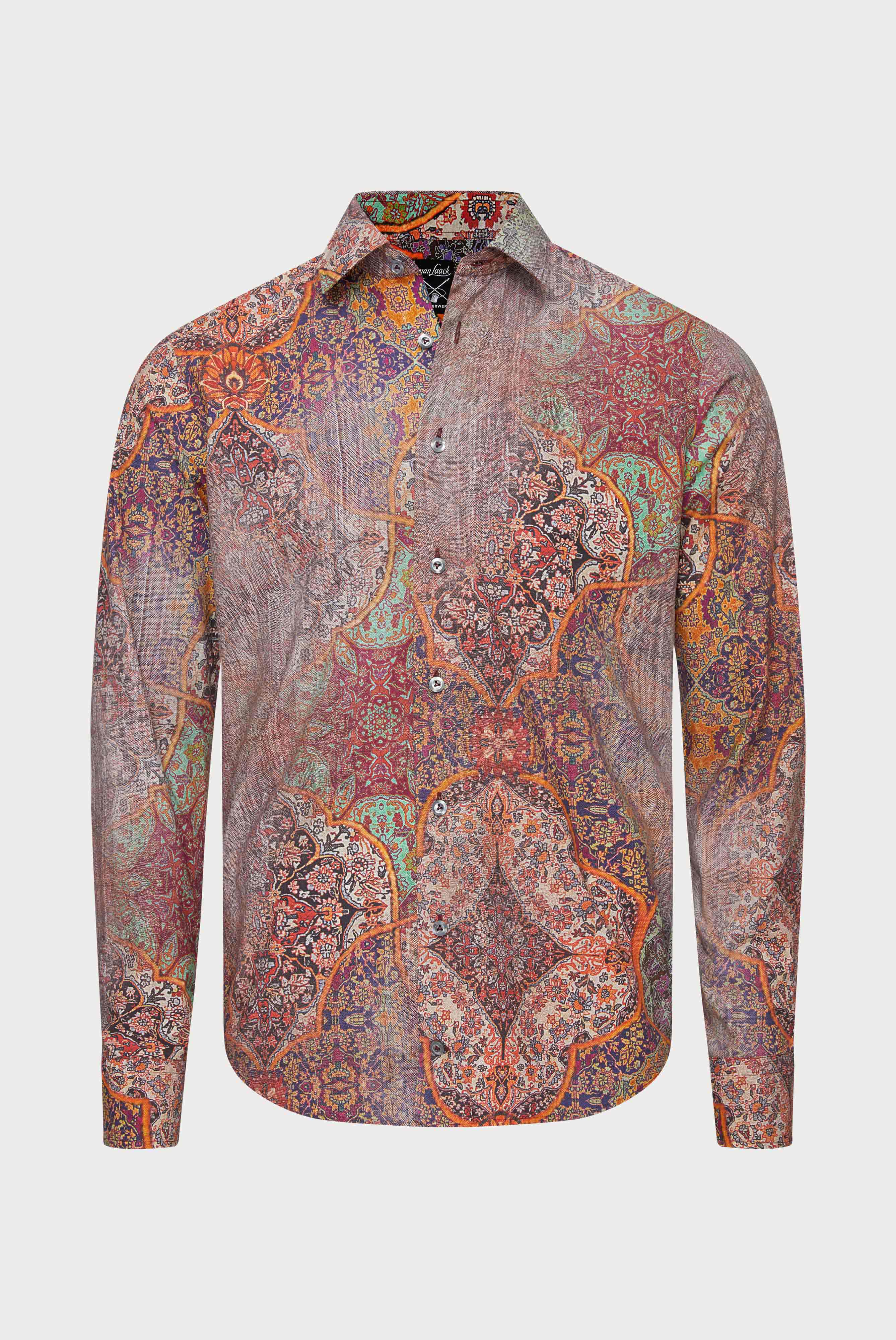 Van Laack-Popeline Hemd mit Vintage Druck Tailor Fit-Hemden & Blusen-Black-Deal-Outlet-by-ARCHIVIST