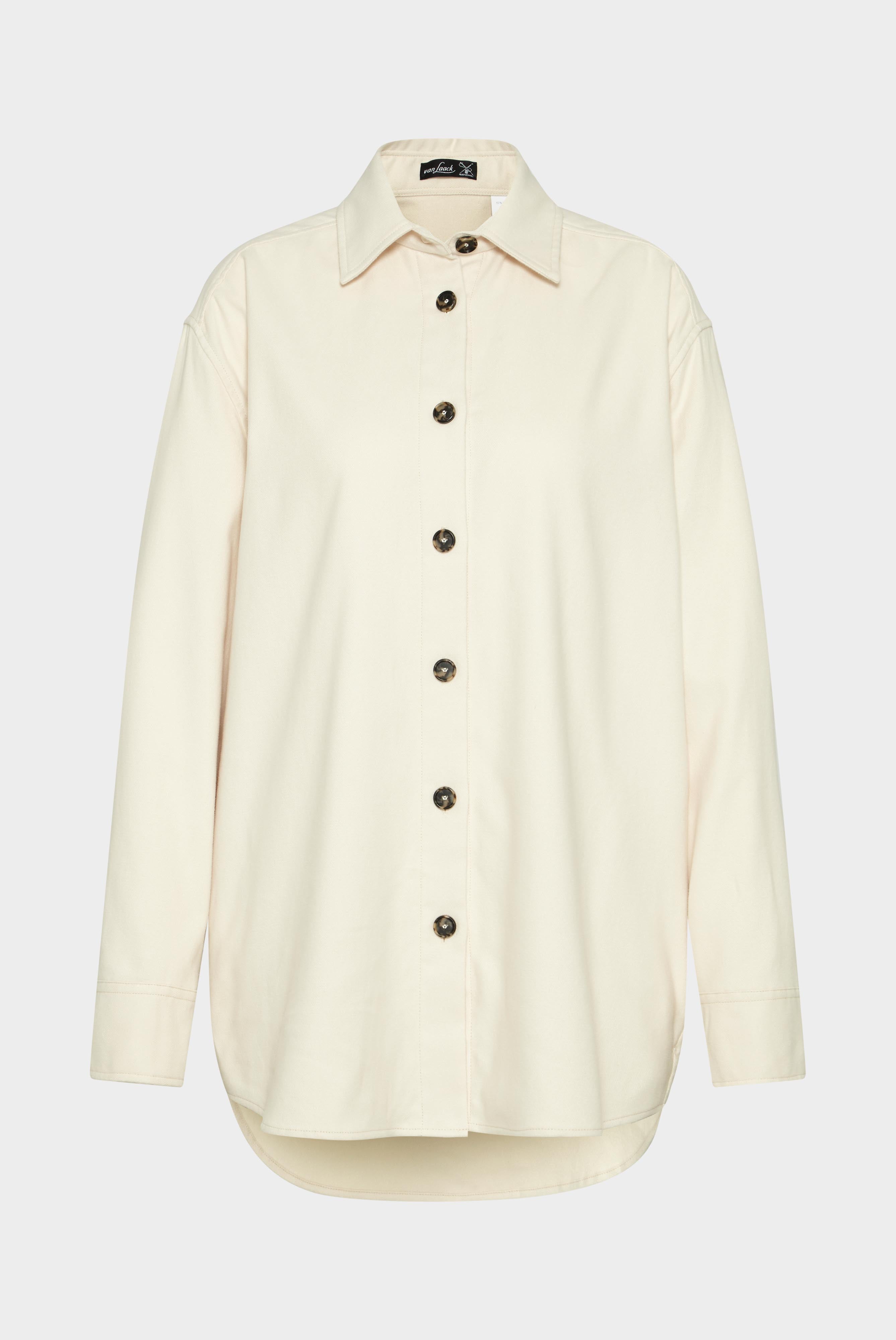 Damen Overshirt aus Flanell-Twill Beige
