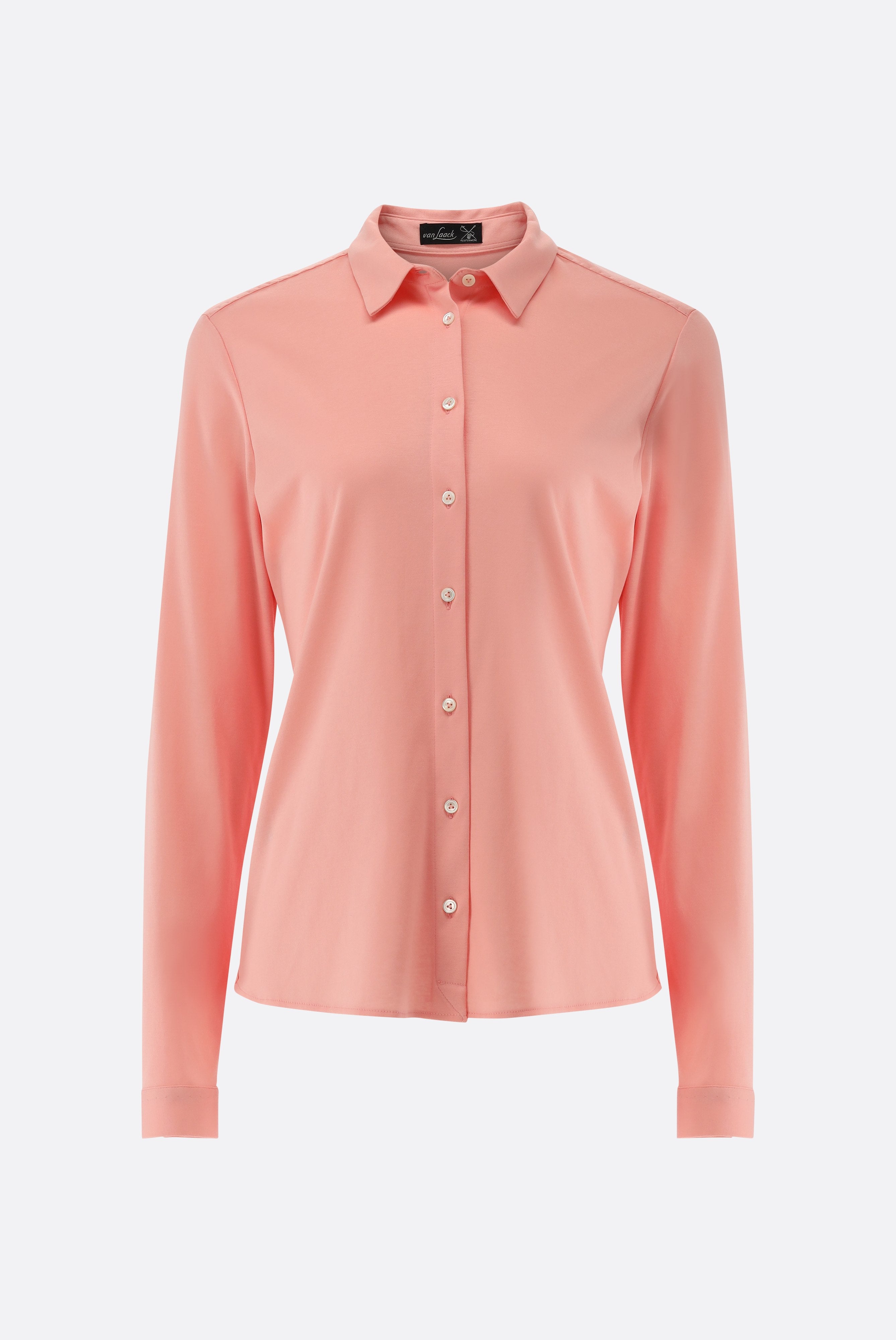 Van Laack-Taillierte Jersey Hemdbluse-Hemden & Blusen-Black-Deal-Outlet-by-ARCHIVIST