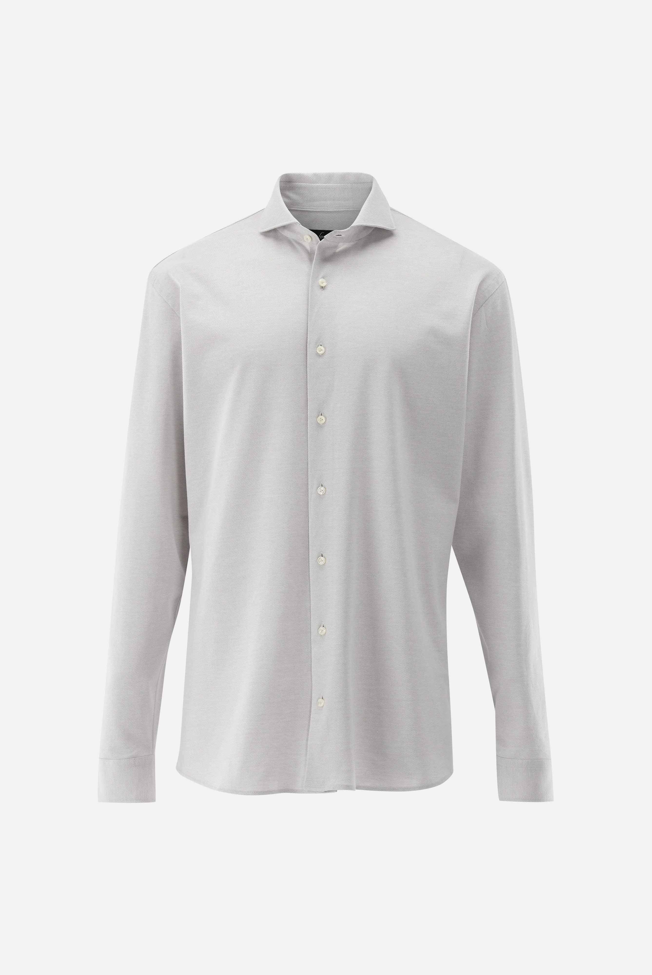 Van Laack-Jersey Hemd mit Piqué Struktur Tailor Fit-Hemden & Blusen-Black-Deal-Outlet-by-ARCHIVIST