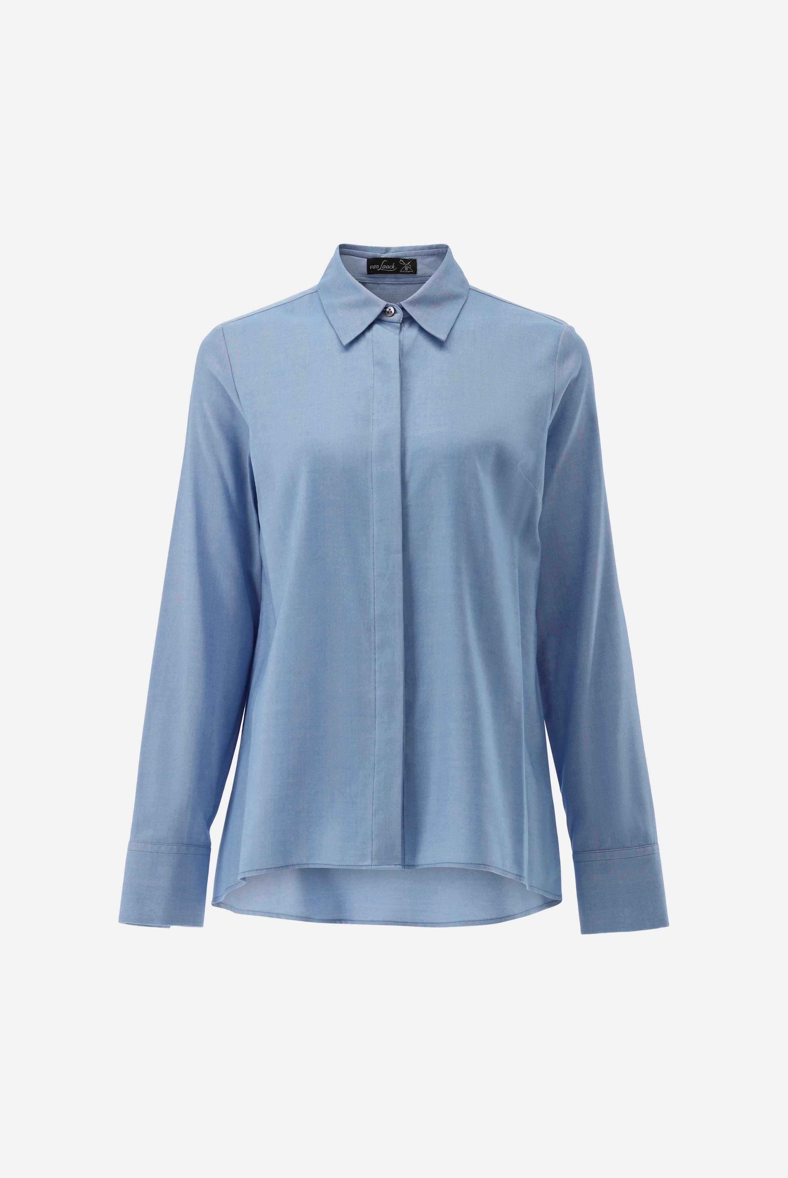 Fitted flannel shirt blouse