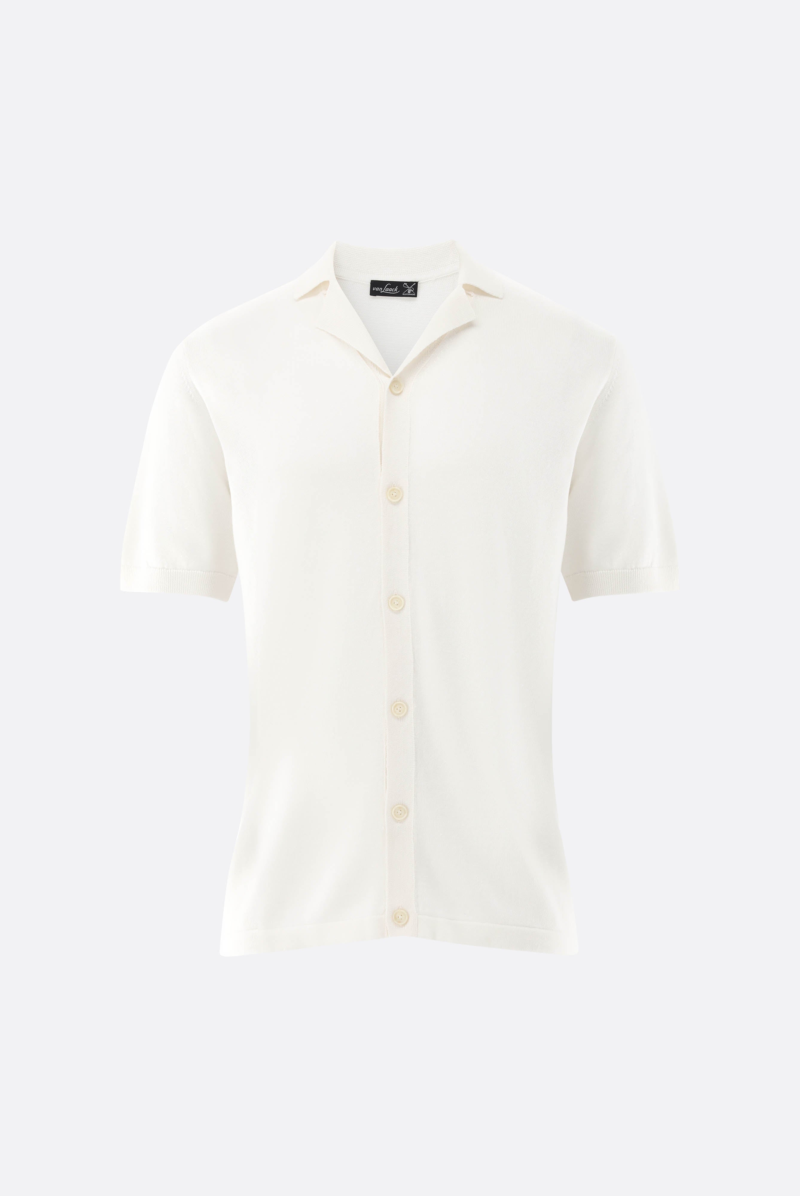 Van Laack-Kurzarm Strickhemd mit Reverskragen-Shirts-Black-Deal-Outlet-by-ARCHIVIST