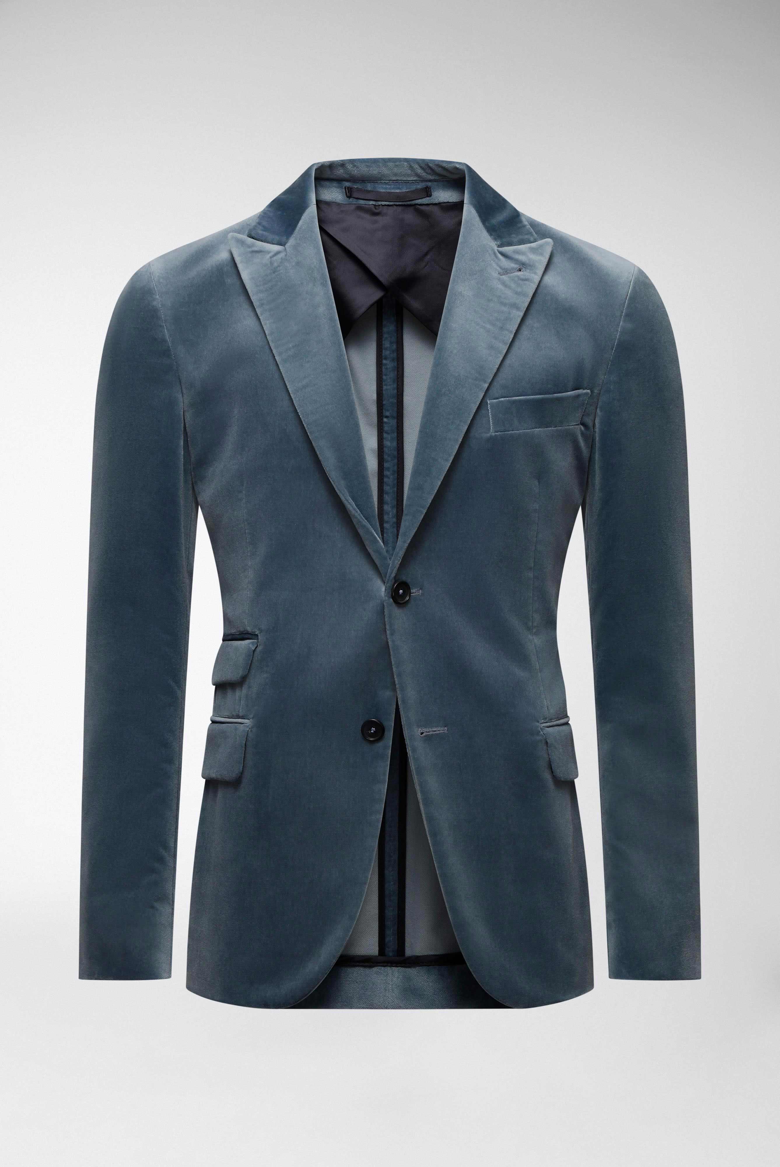 Sakko aus Samt mit Spitzfasson