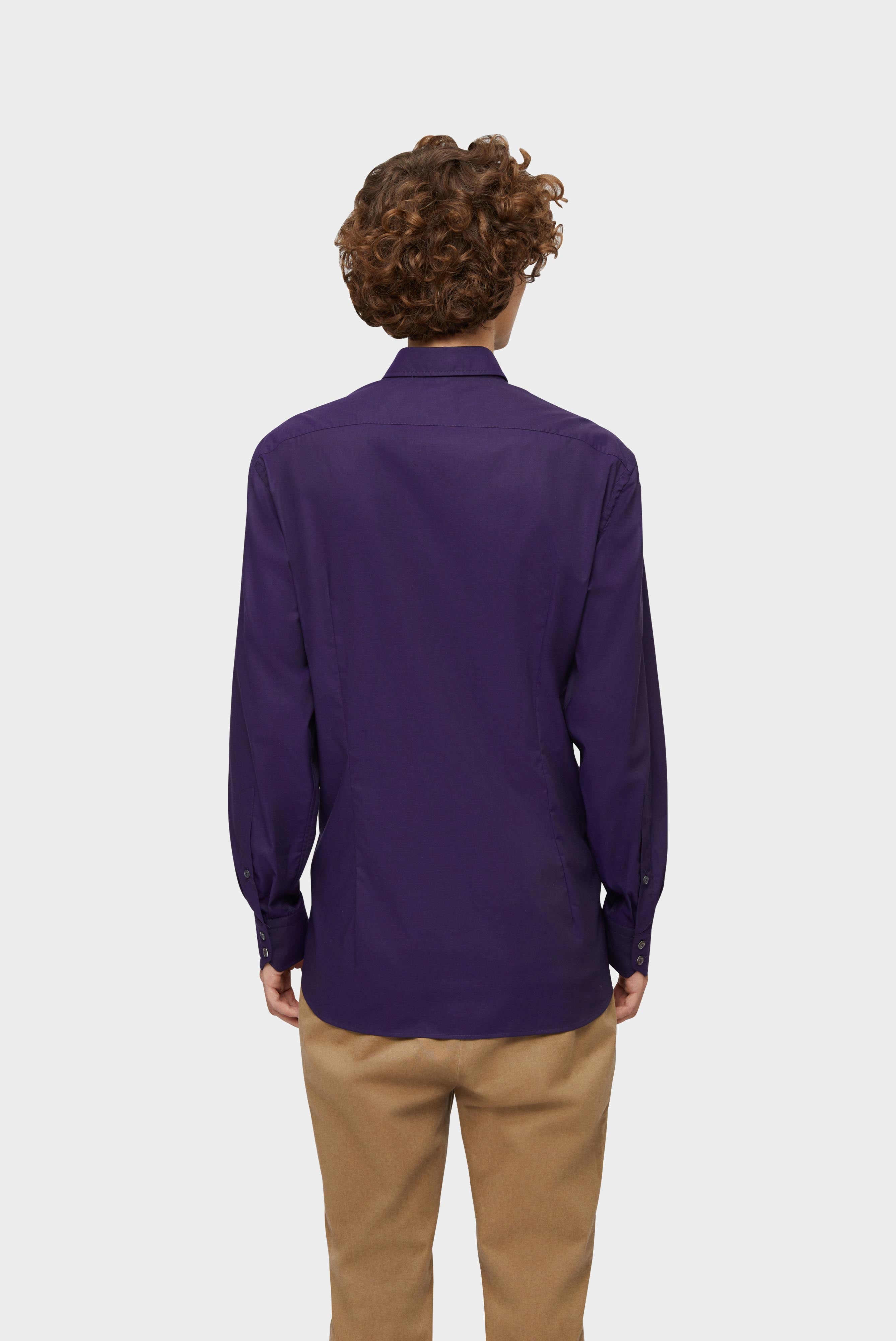 Van Laack-Twill Hemd mit Stretch Tailor Fit Lila-Hemden & Blusen-Black-Deal-Outlet-by-ARCHIVIST